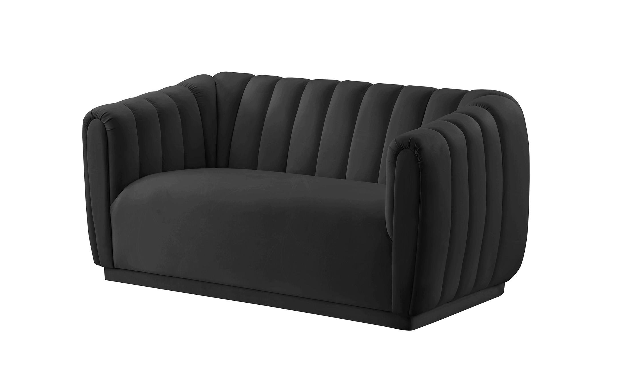 

        
Meridian Furniture DIXIE 674Black-S-Set-3 Sofa Set Black Velvet 094308251912
