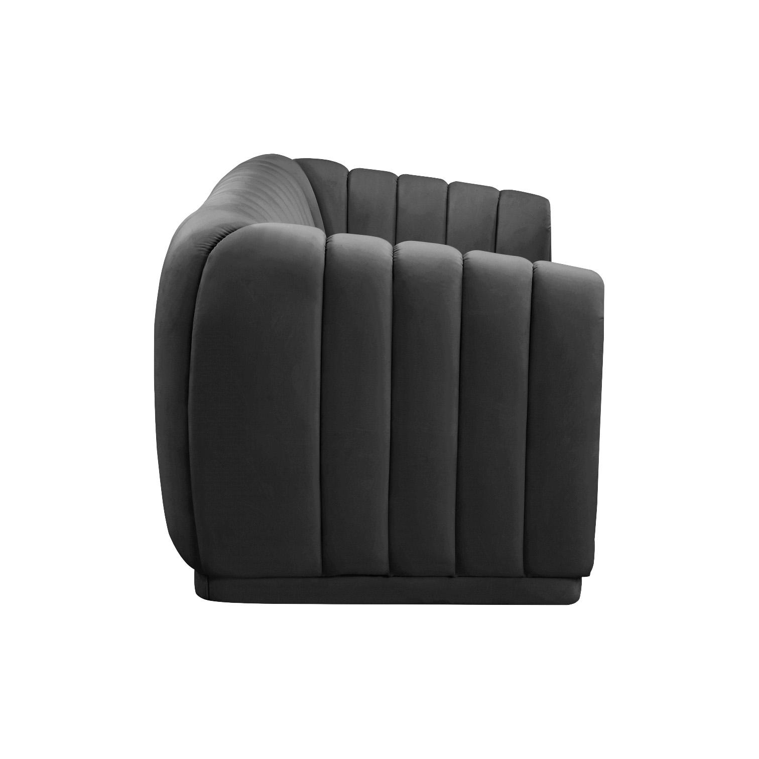 

        
094308251912Black Velvet Tufted Sofa Set 3Pcs DIXIE 674Black-S Meridian Contemporary Modern
