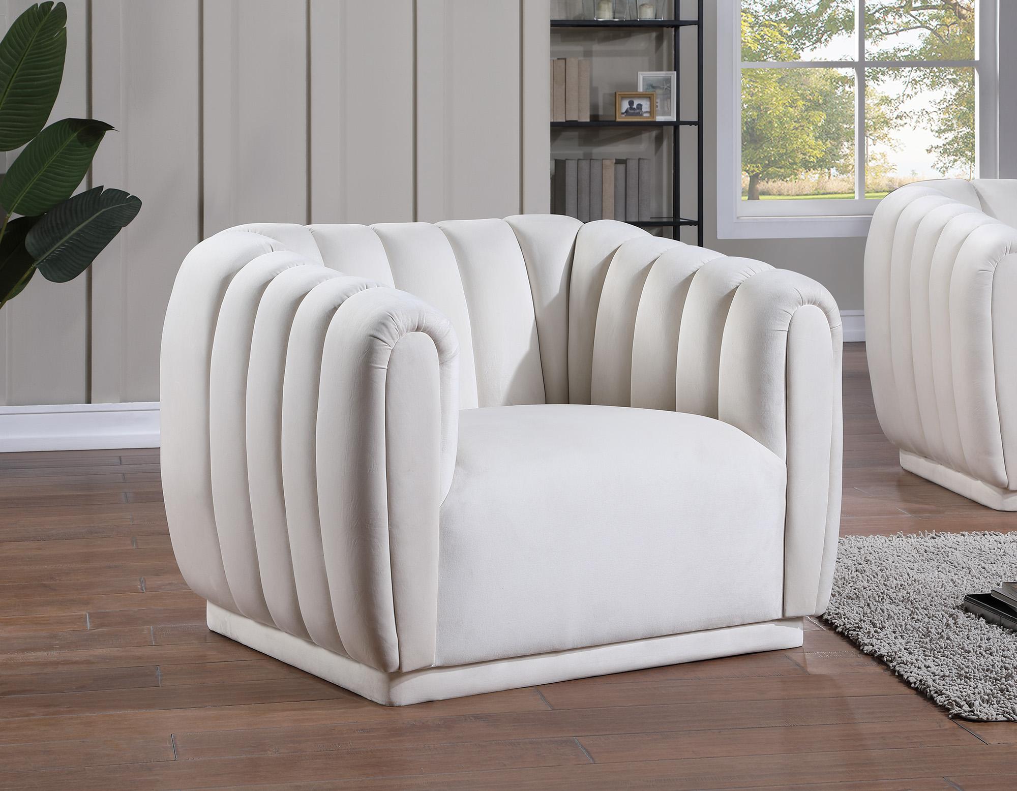 

    
Cream Velvet Tufted Chair Set 2Pcs DIXIE 674Cream-C Meridian Contemporary Modern
