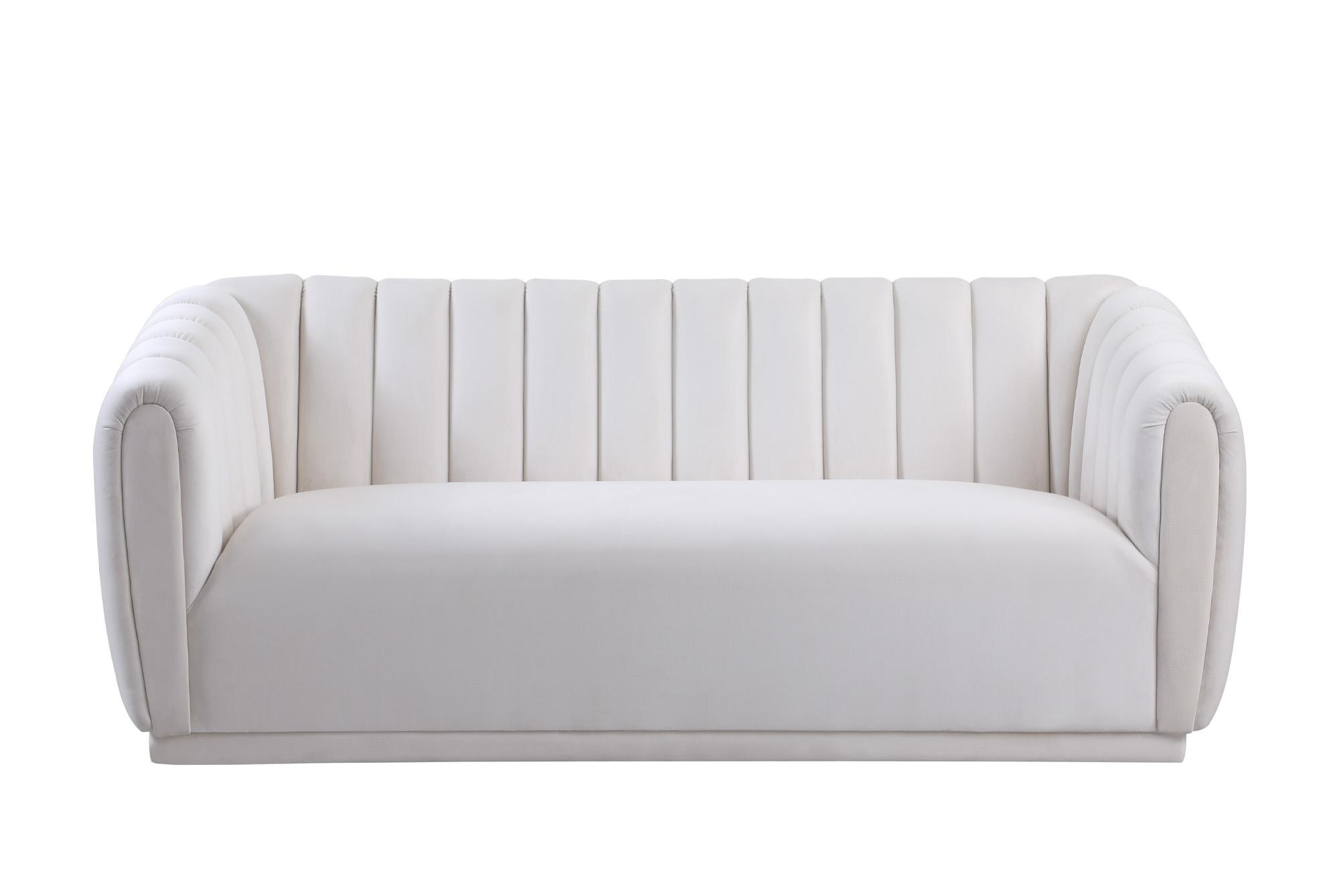 

    
Cream Velvet Tufted Sofa DIXIE 674Cream-S Meridian Modern Contemporary

