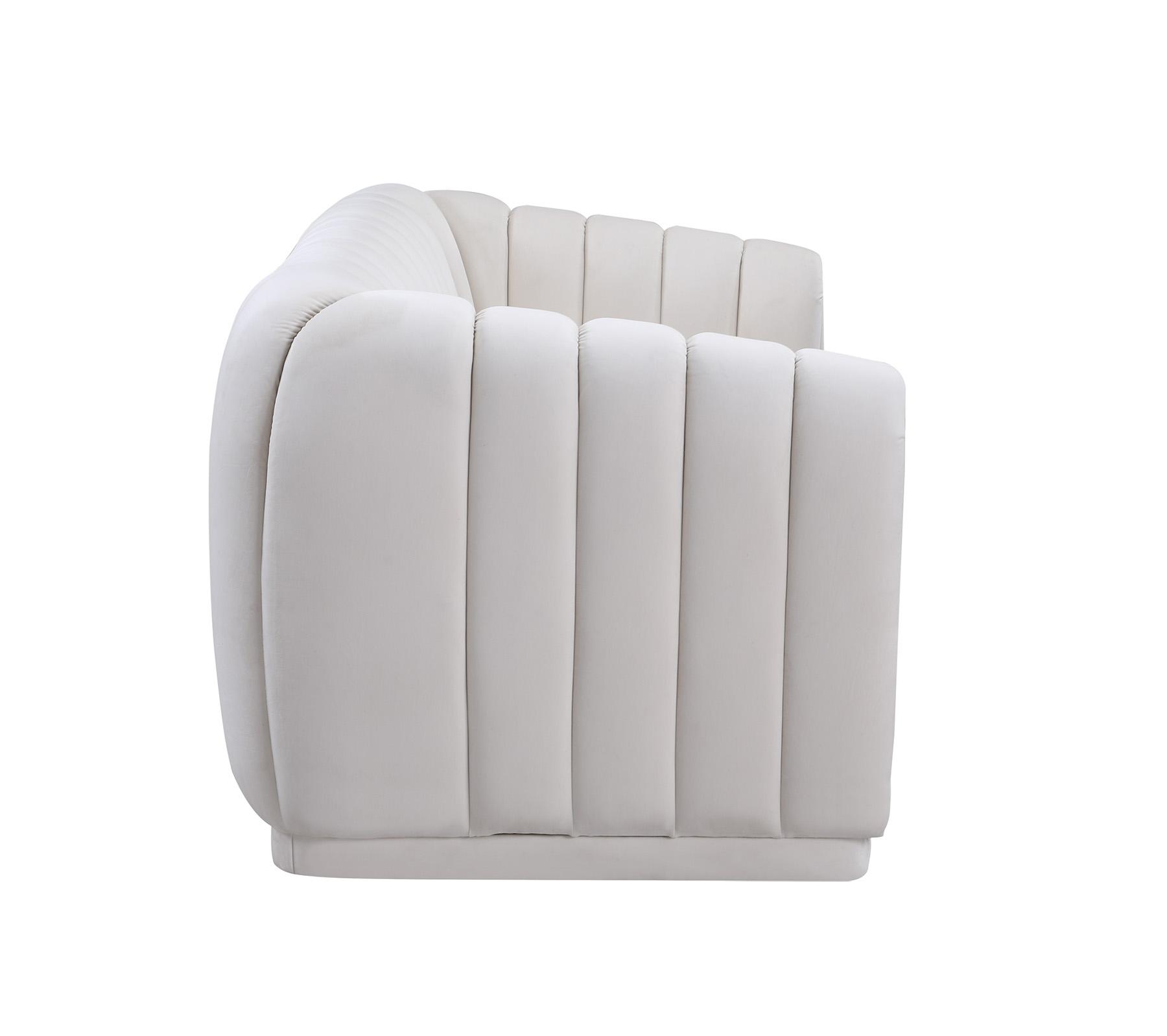 

    
 Order  Cream Velvet Tufted Sofa Set 2Pcs DIXIE 674Cream-S Meridian Contemporary Modern
