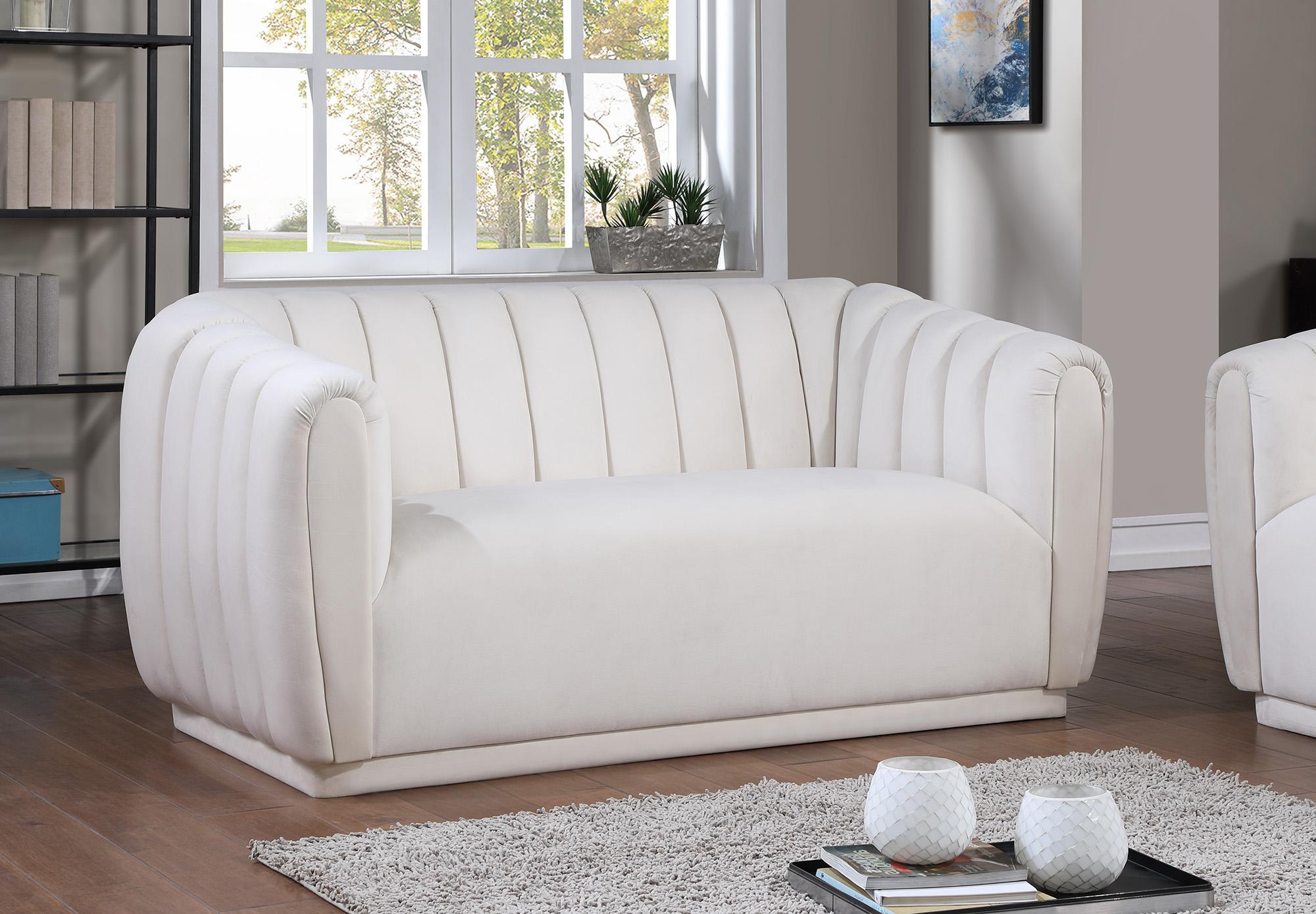 

    
 Photo  Cream Velvet Tufted Sofa Set 2Pcs DIXIE 674Cream-S Meridian Contemporary Modern
