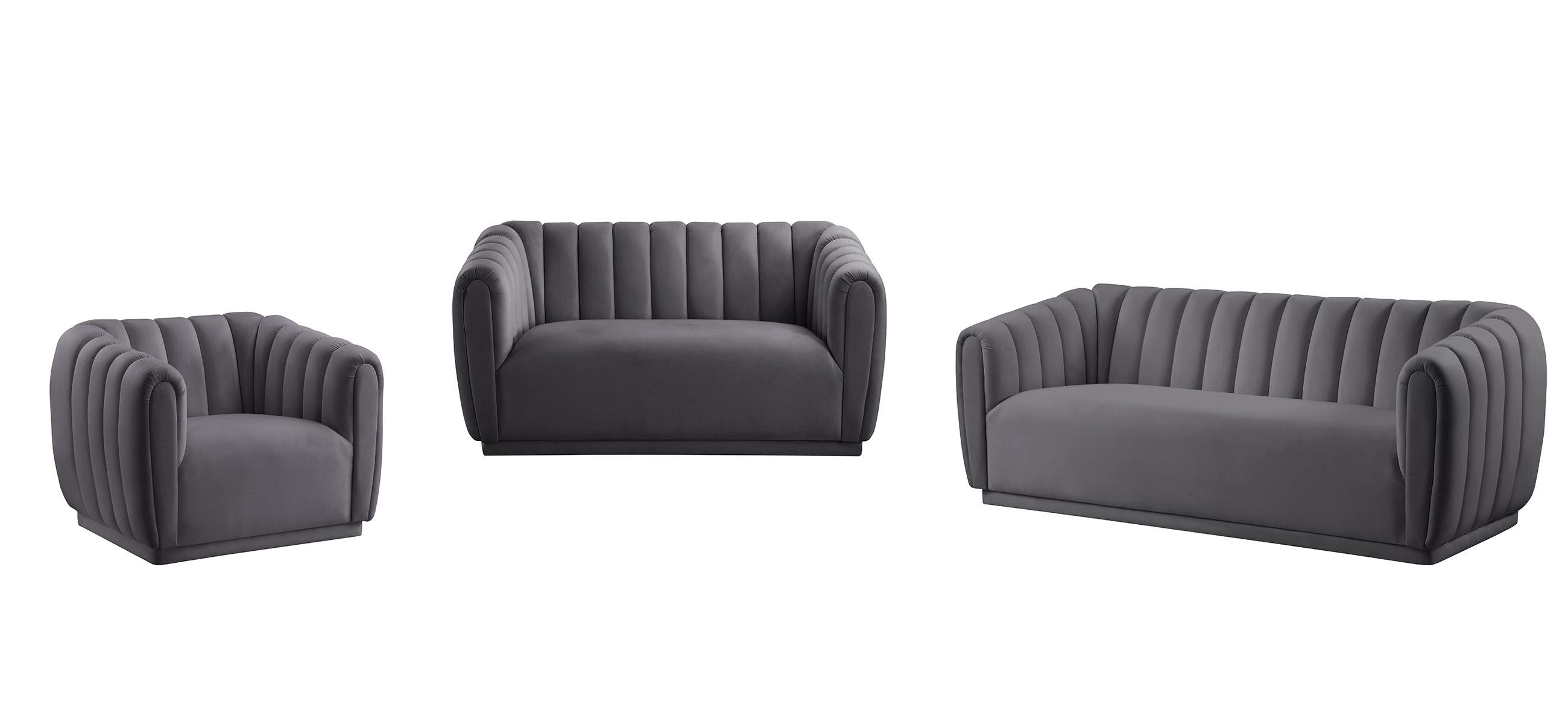 

    
674Grey-C Grey Velvet Channel Tufted Chair DIXIE 674Grey-C Meridian Modern Contemporary
