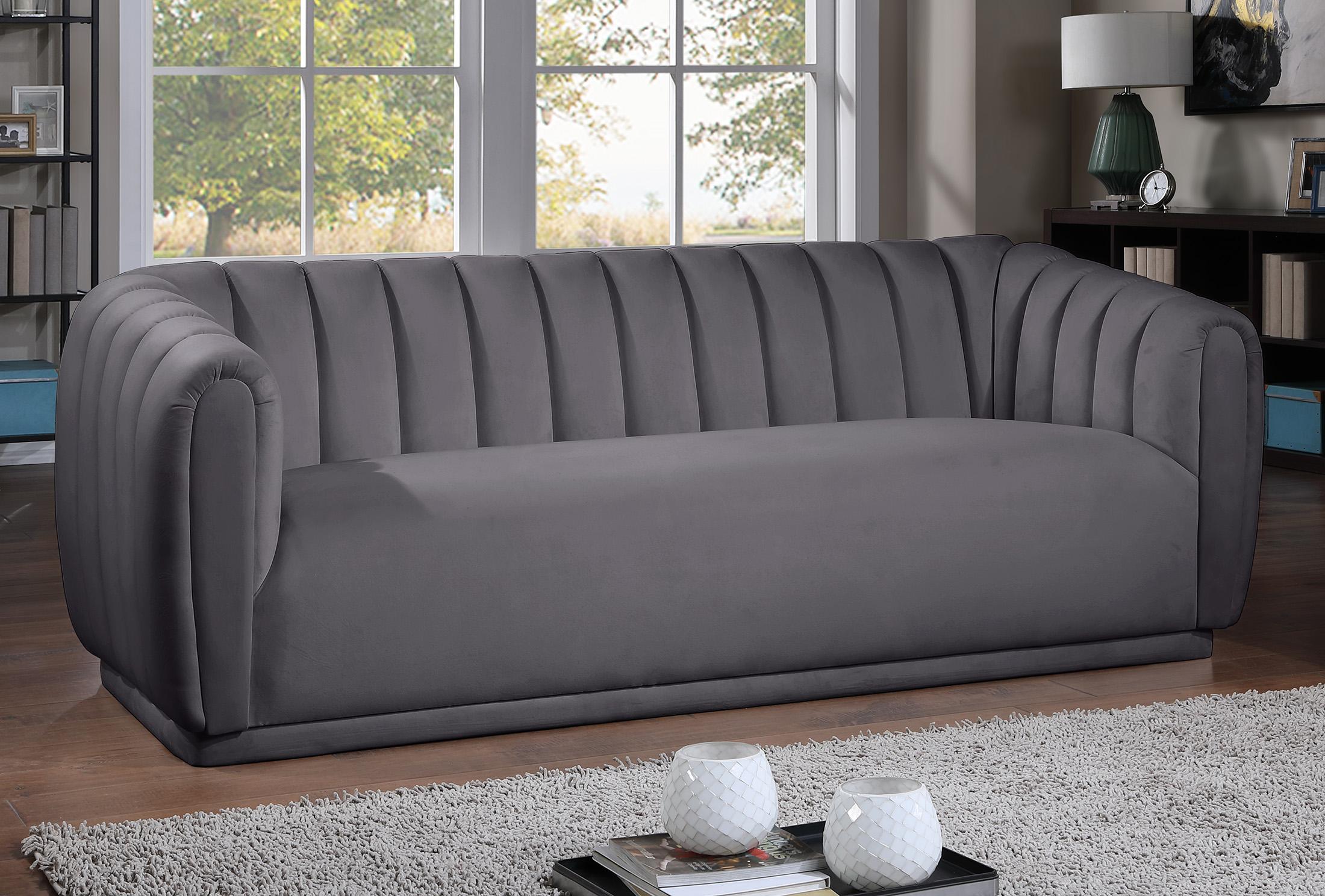 

    
 Shop  Grey Velvet Tufted Sofa Set 2Pcs DIXIE 674Grey-S Meridian Modern Contemporary
