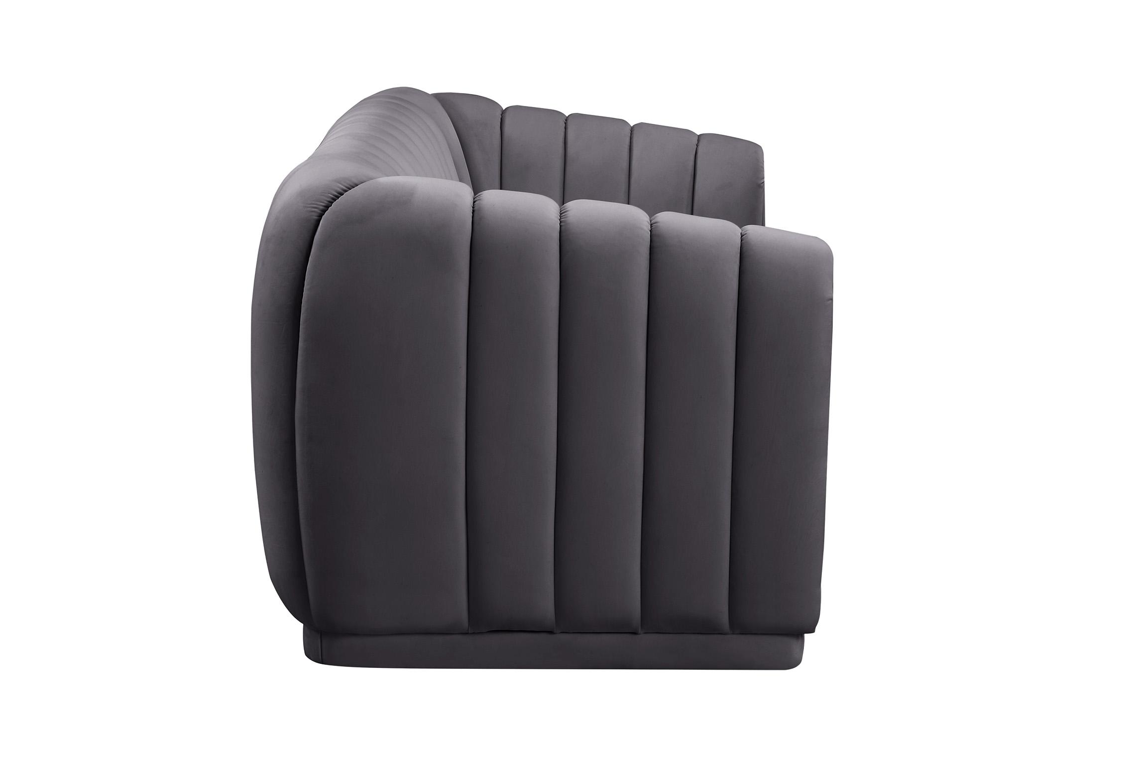 

    
 Order  Grey Velvet Tufted Sofa Set 3Pcs DIXIE 674Grey-S Meridian Contemporary Modern
