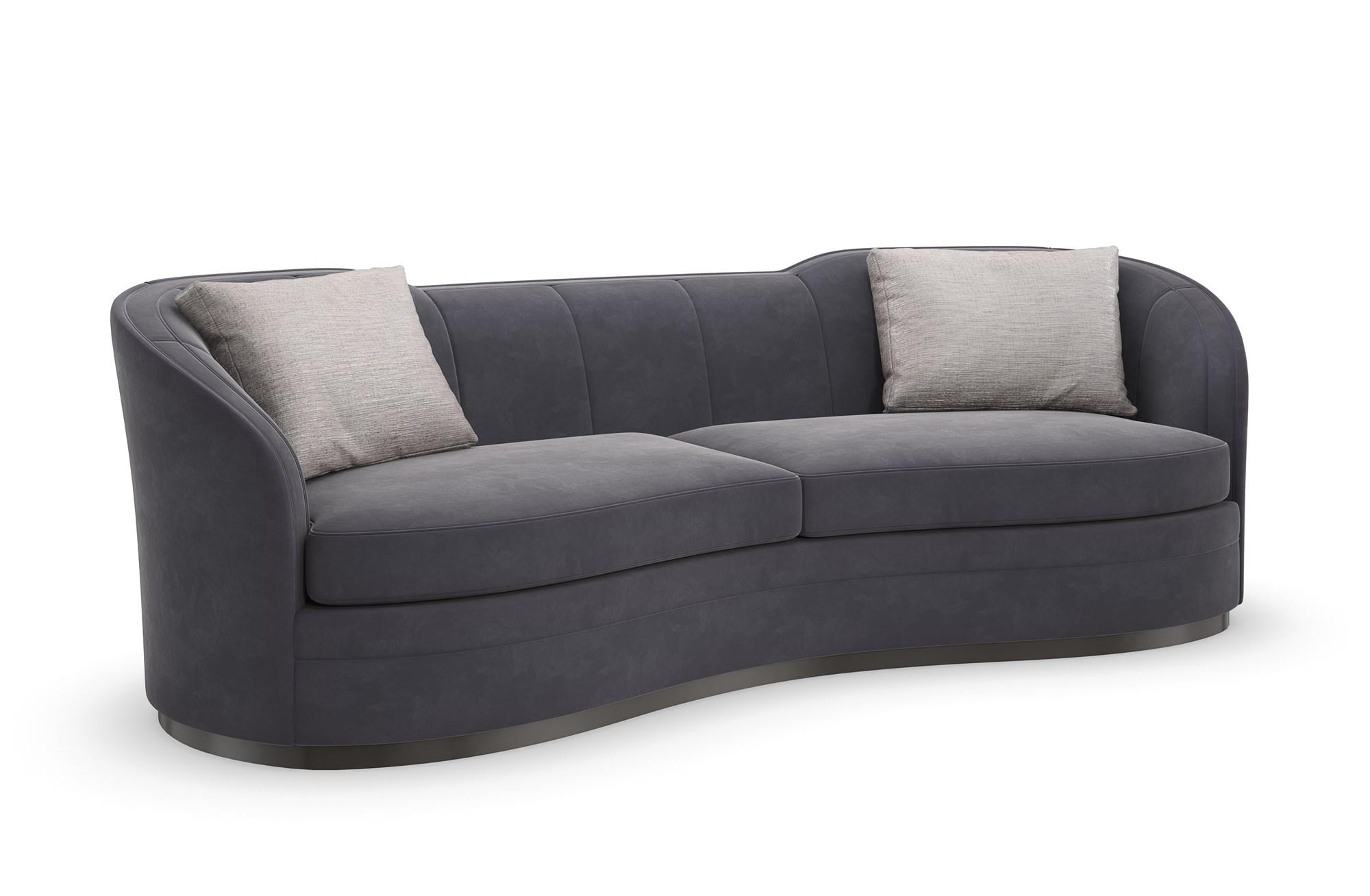 Contemporary Sofa ECLIPSE SOFA UPH-422-013-A in Charcoal Fabric