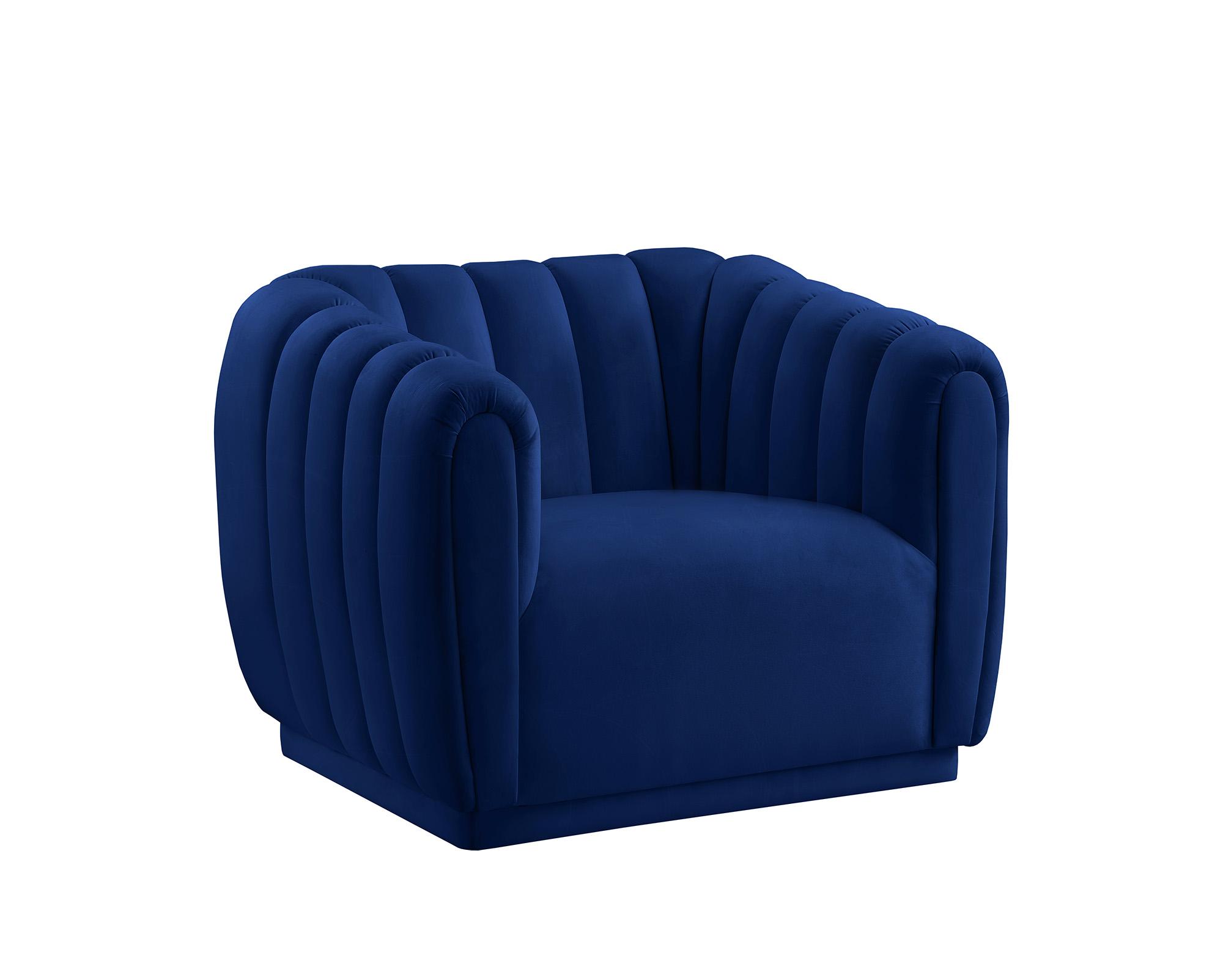 

    
Navy Velvet Channel Tufted Chair DIXIE 674Navy-C Meridian Modern Contemporary
