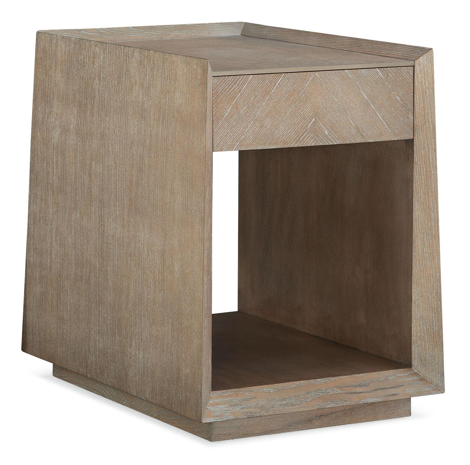 Contemporary End Table BRIDGES CLA-420-418 in Driftwood 