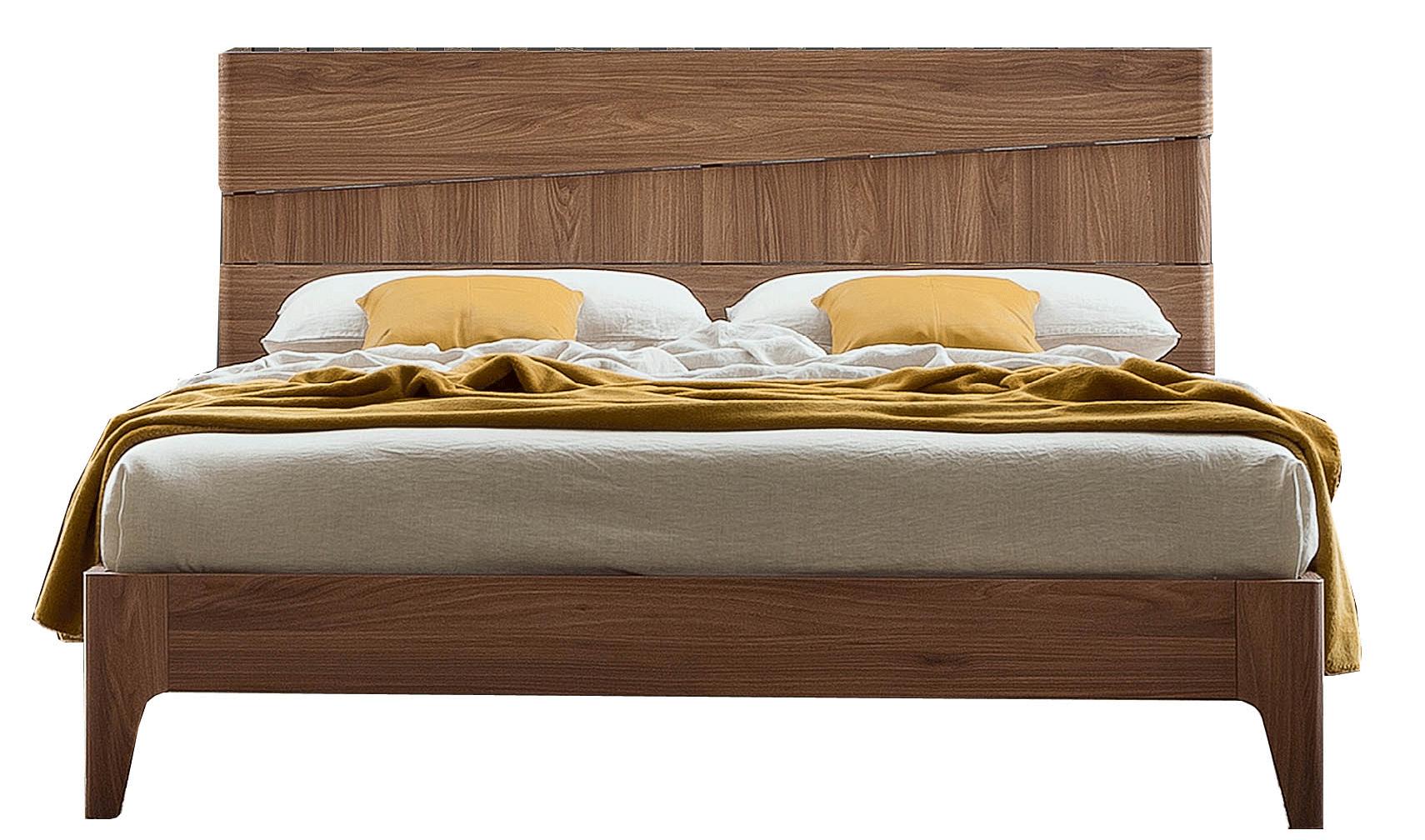 

    
Blake  Ash Grey Walnut Matte King Bed Contemporary Made in Italy
