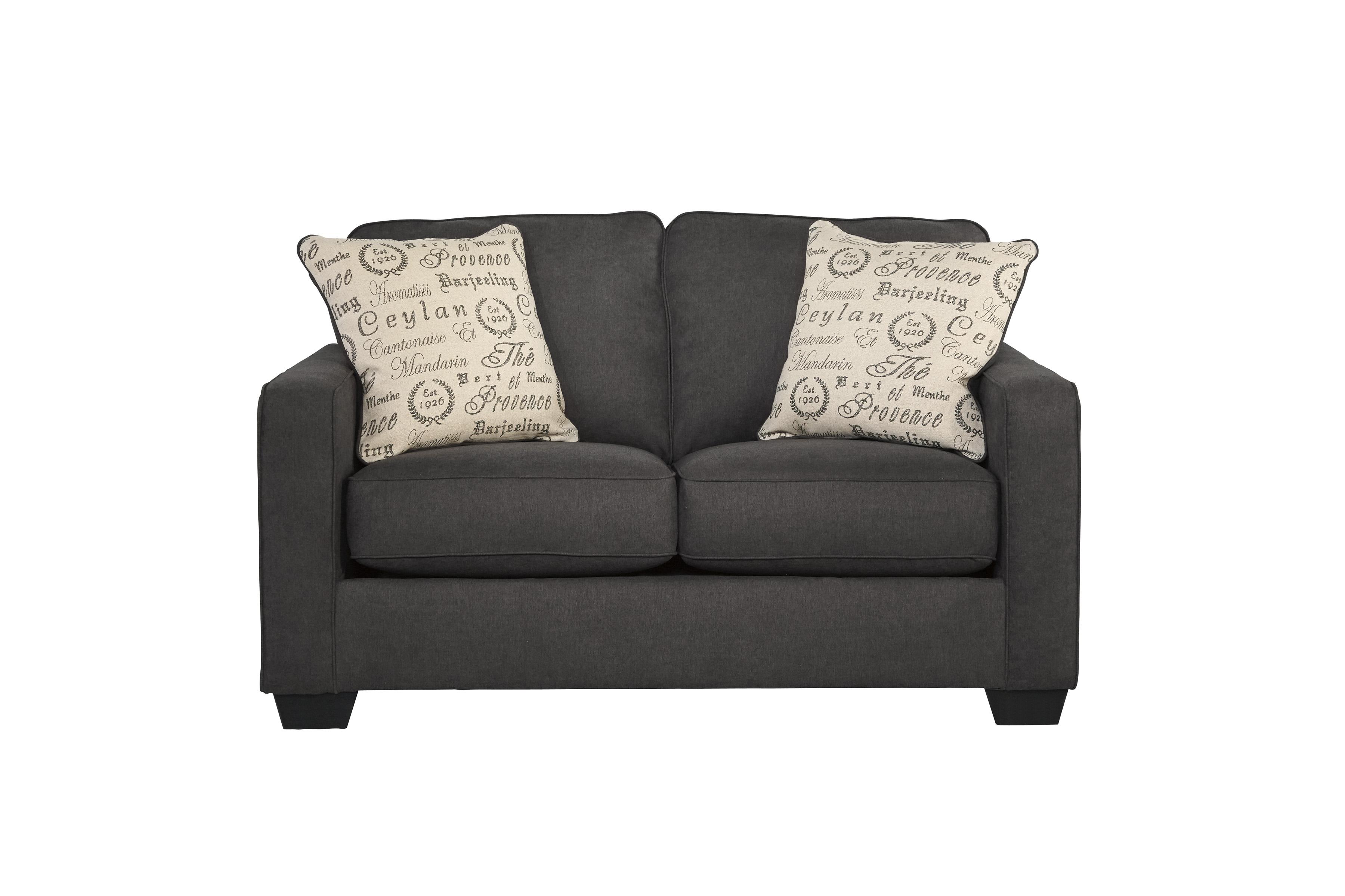

    
Ashley Furniture Alenya Sofa and Loveseat Set Charcoal 16601-38-35-KIT-Set-2
