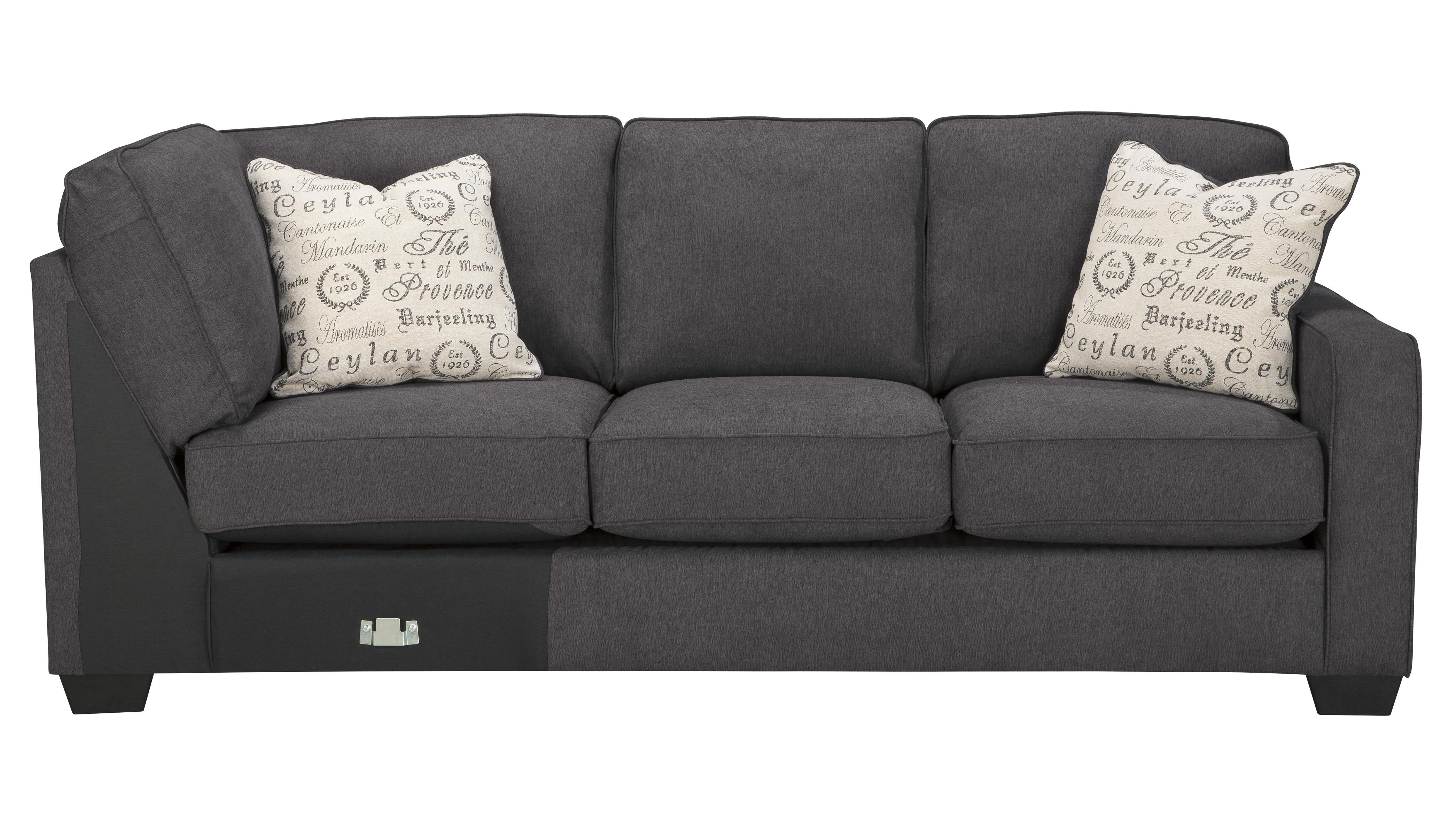

    
Ashley Alenya Living Room Fabric Sectional in Charcoal Left Facing Casual Style
