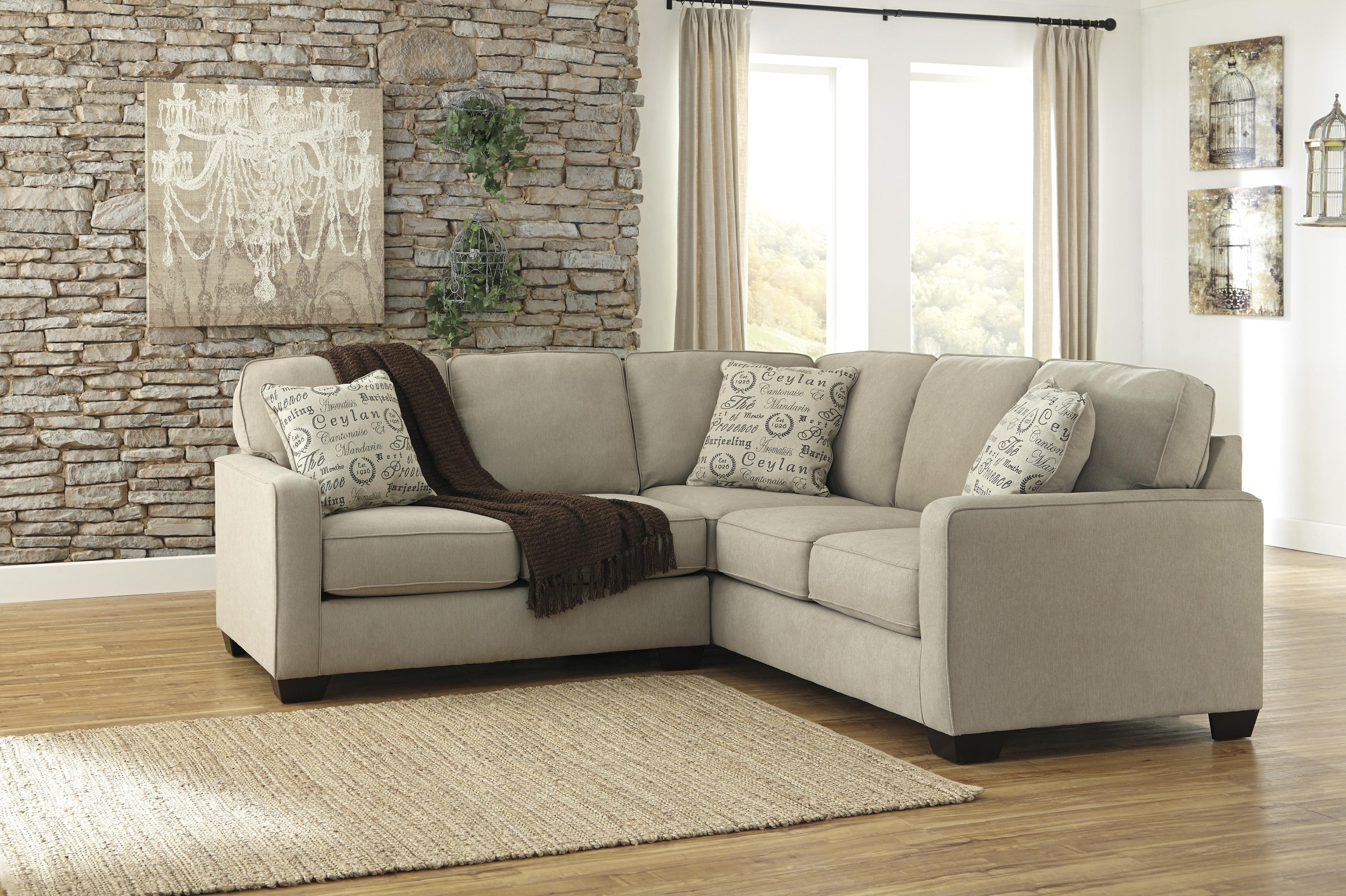

    
Ashley Alenya Living Room Fabric Sectional in Quartz Left Facing Casual Style

