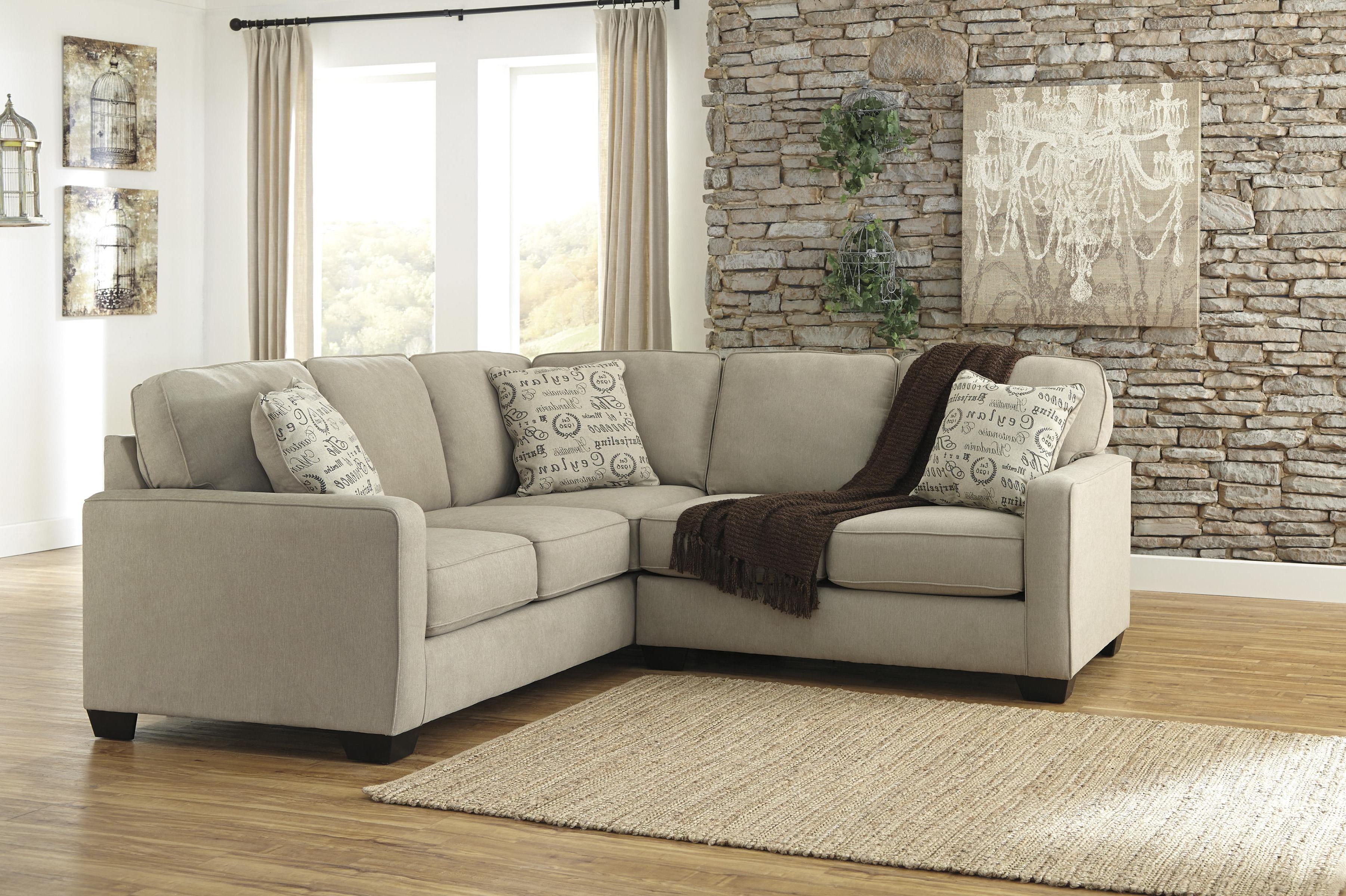 

    
Ashley Alenya Living Room Fabric Sectional in Quartz Right Facing Casual Style
