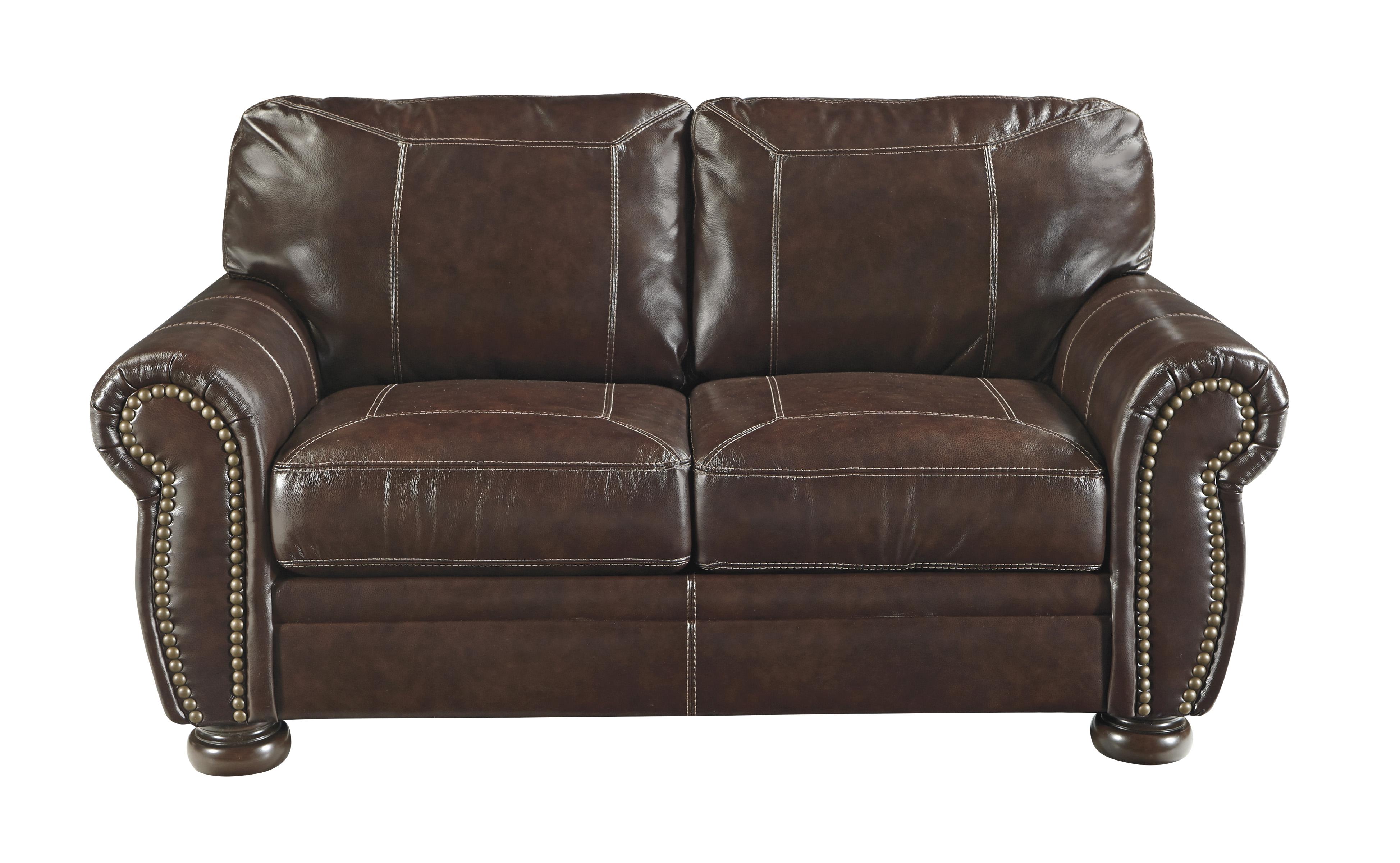 

                    
Ashley Furniture Banner Sofa and Loveseat Set Coffee Genuine Leather Purchase 

