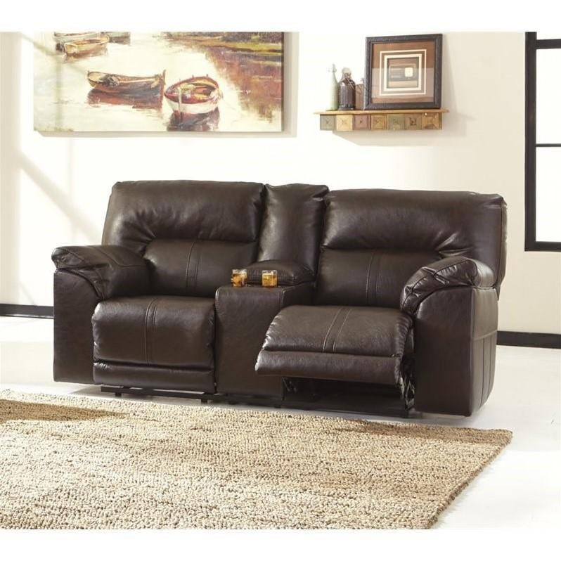 

                    
Ashley Furniture Barrettsville Reclining Living Room Set Chocolate DuraBlend Purchase 

