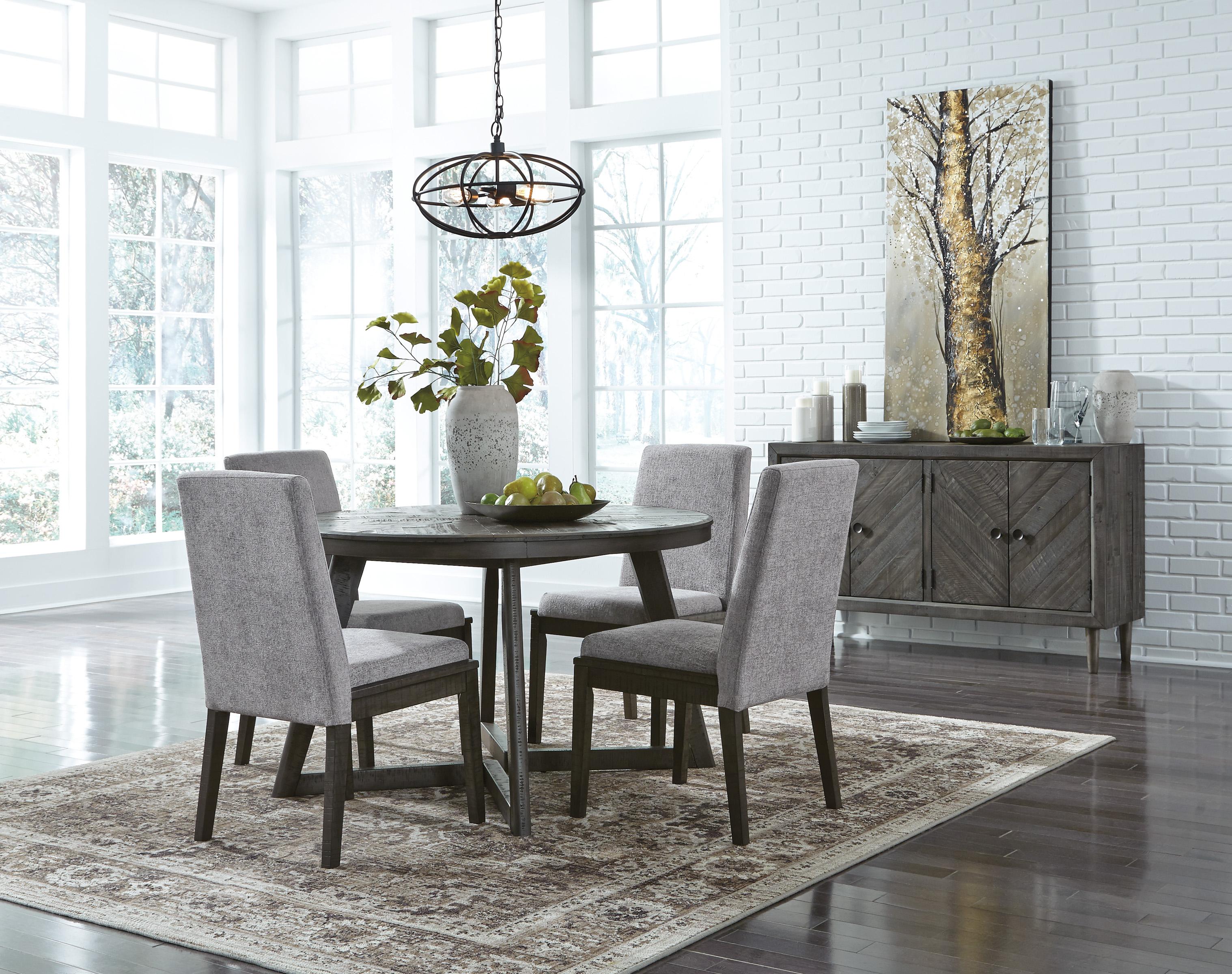 

    
Ashley Besteneer D568 UPH Dining Room Set 6pcs in Dark Gray
