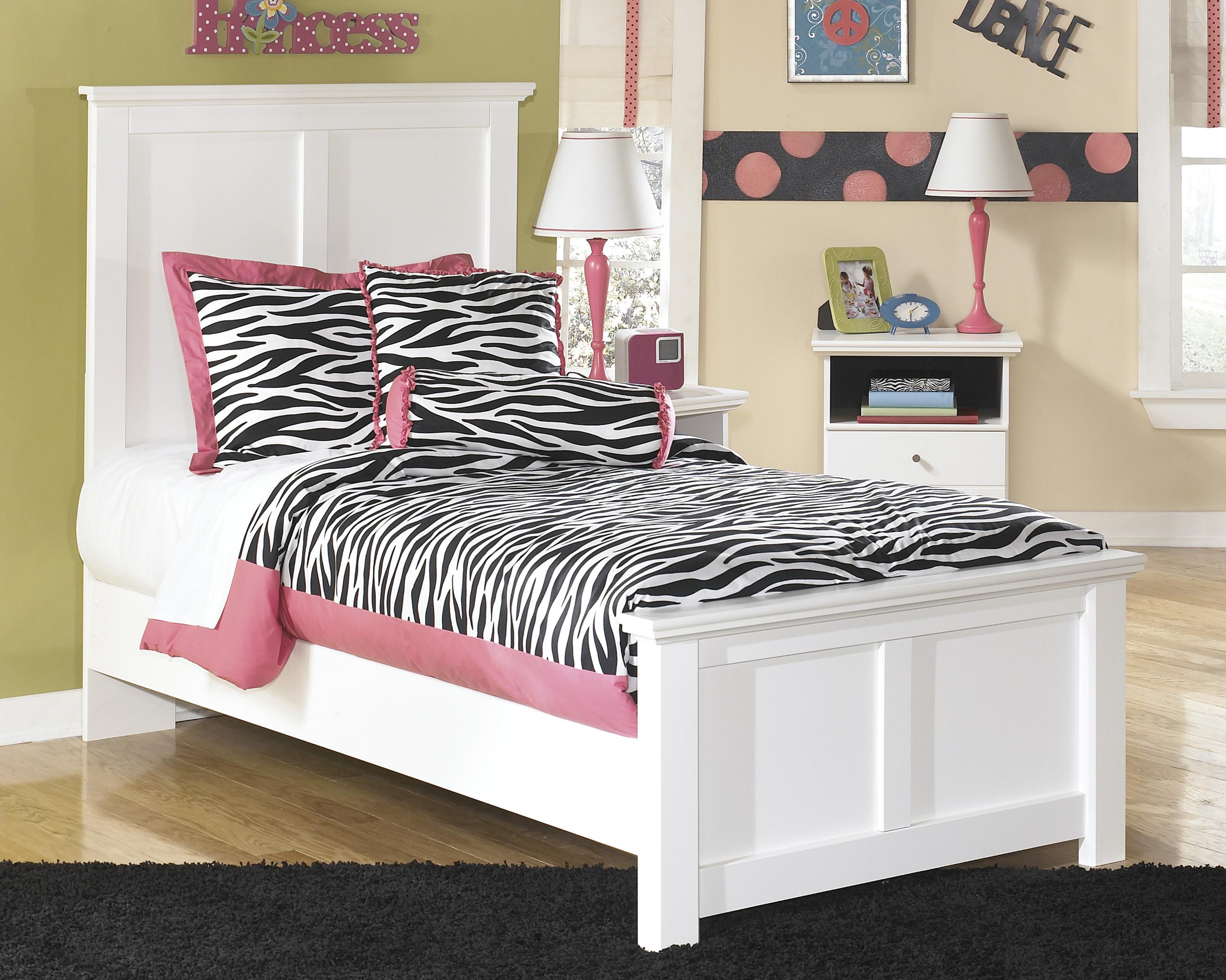 

    
Ashley Bostwick Shoals B139 Twin Size Panel Bedroom Set 6pcs in White
