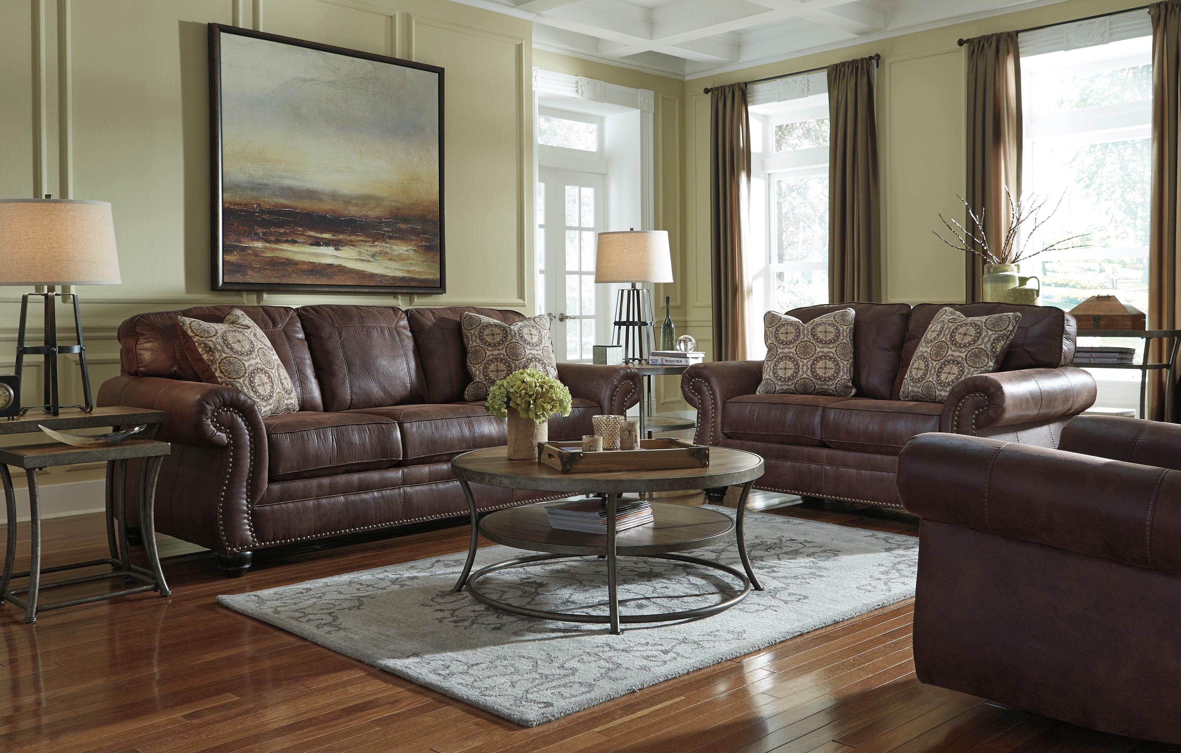 

    
Ashley Breville 3 Piece Living Room Set in Espresso
