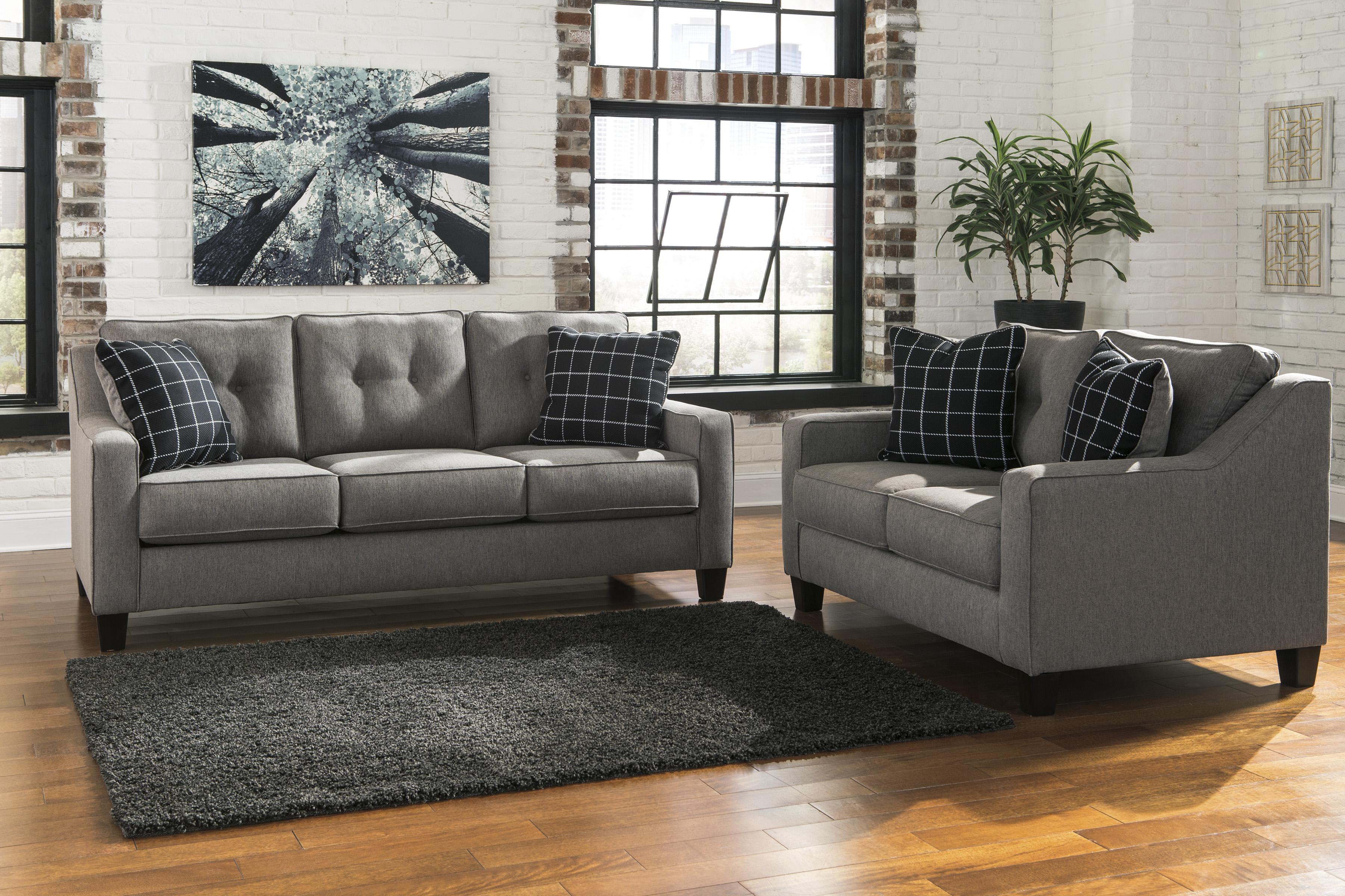 

    
Ashley Brindon 2 Piece Living Room Set in Charcoal
