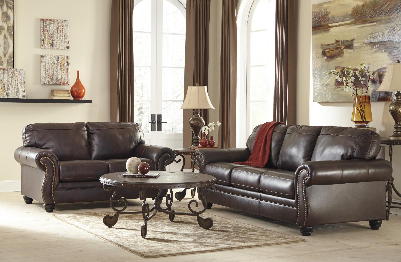 

                    
Ashley Furniture Bristan Sofa bed Walnut Faux Leather Purchase 
