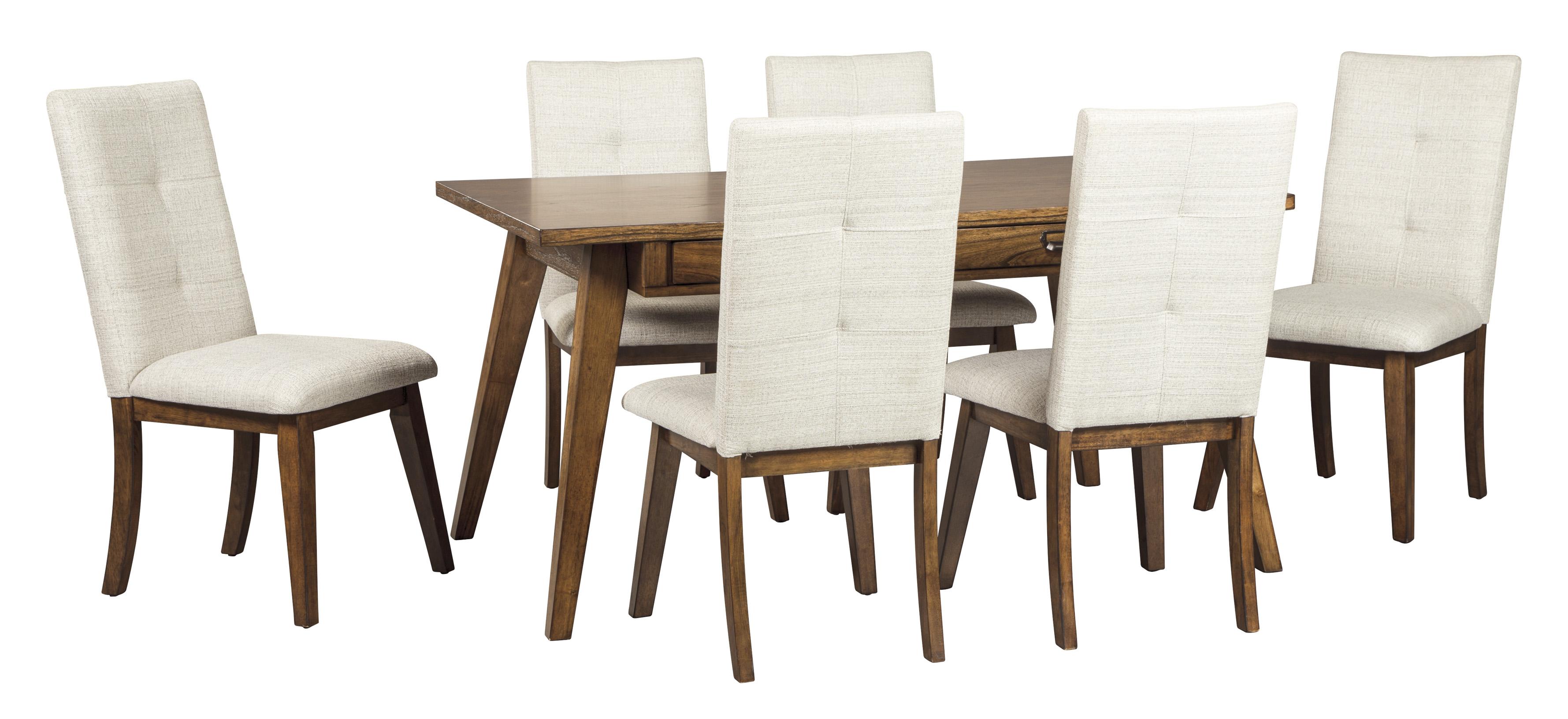 

    
Ashley Centiar D372 Dining Room Set 7pcs in Two-tone Brown
