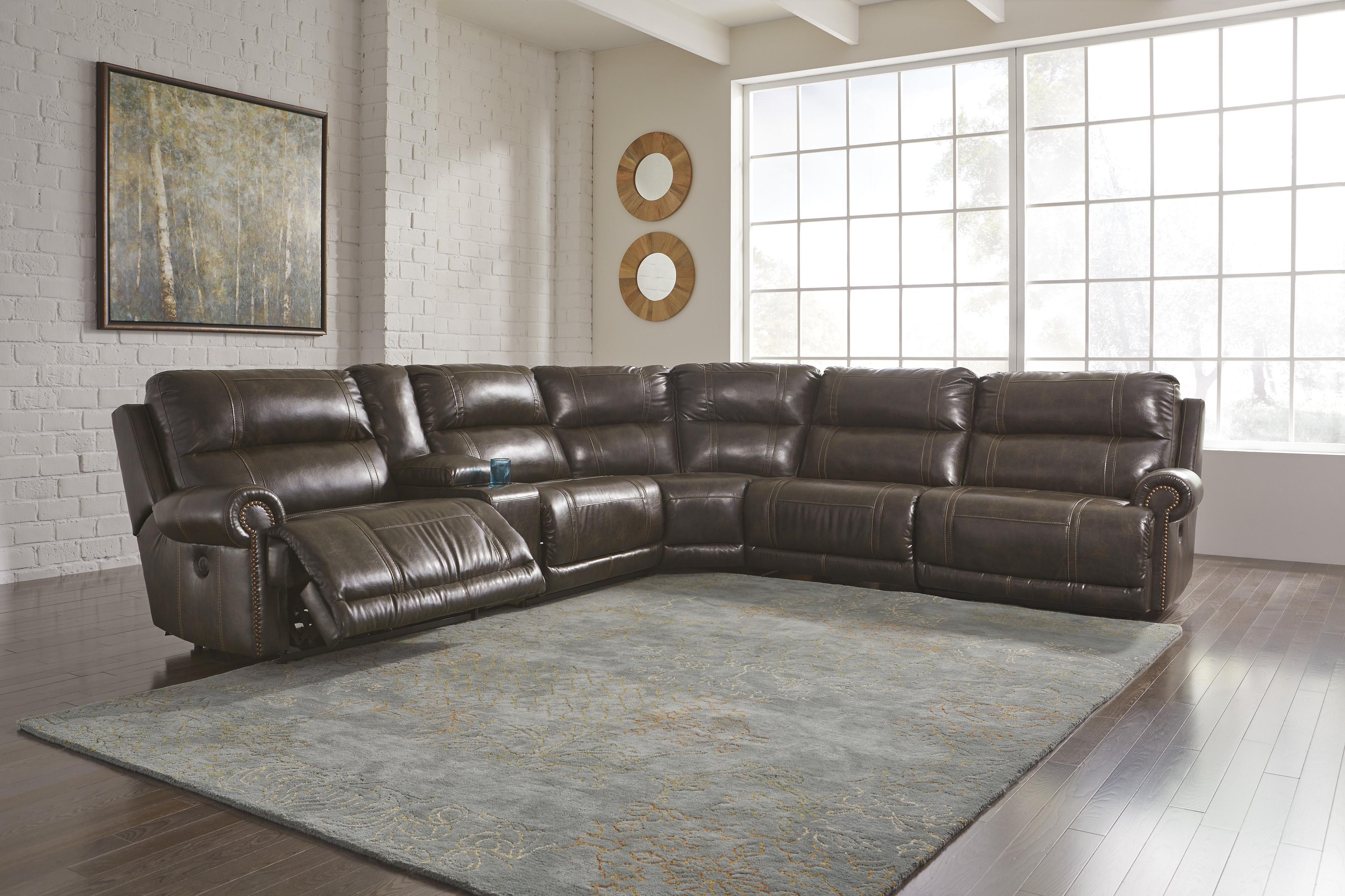 

    
Ashley Furniture Dak Sectional Sofa Antique 22700-40-57-19-77-46-41-KIT
