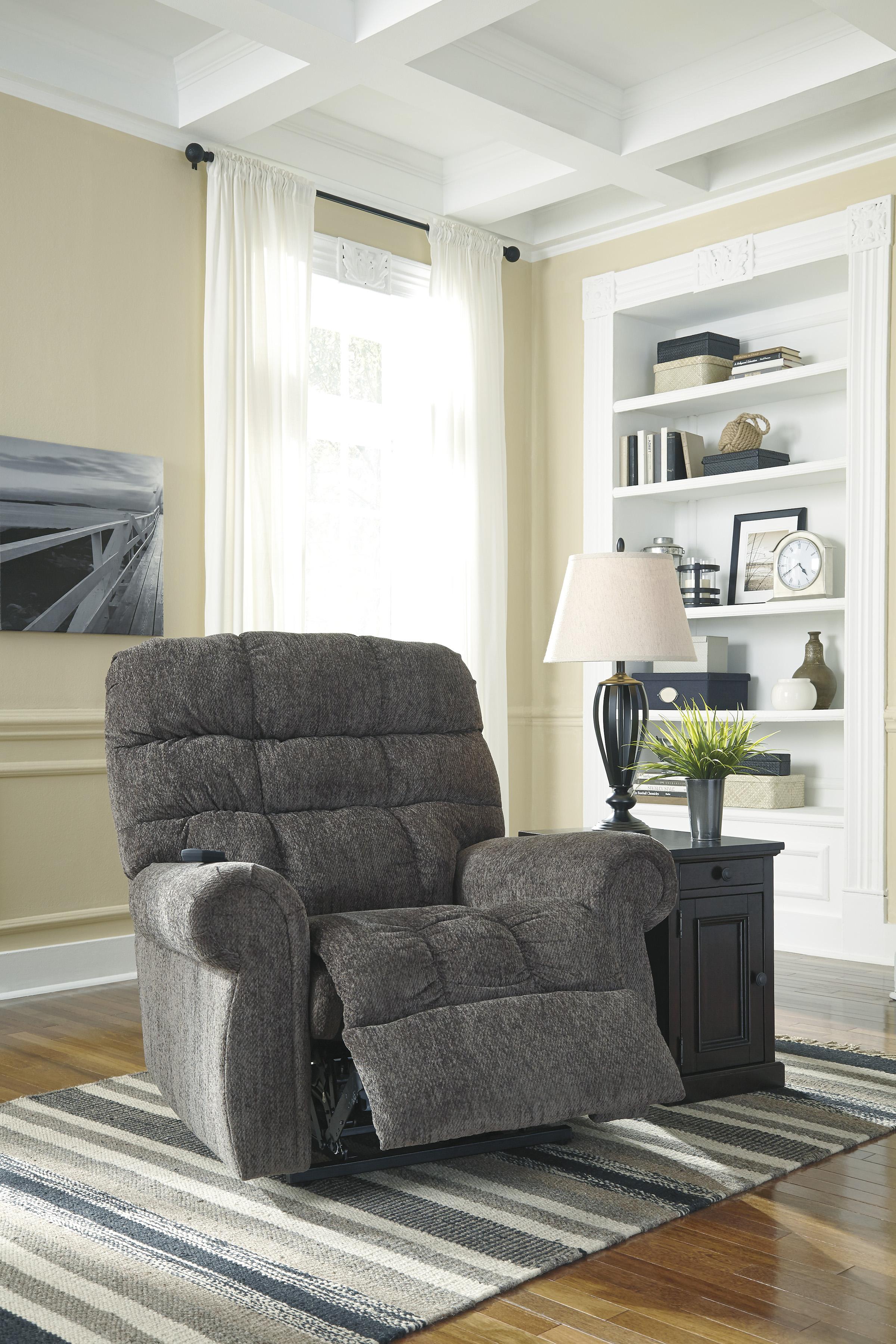 

    
Power Lift Recliner in Slate Fabric Contemporary Ashley Ernestine
