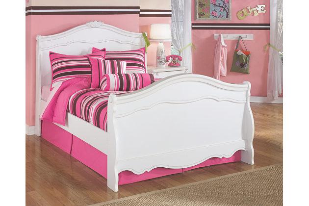 

    
Ashley Exquisite B188Y Full Size Sleigh Bedroom Set 6pcs in White
