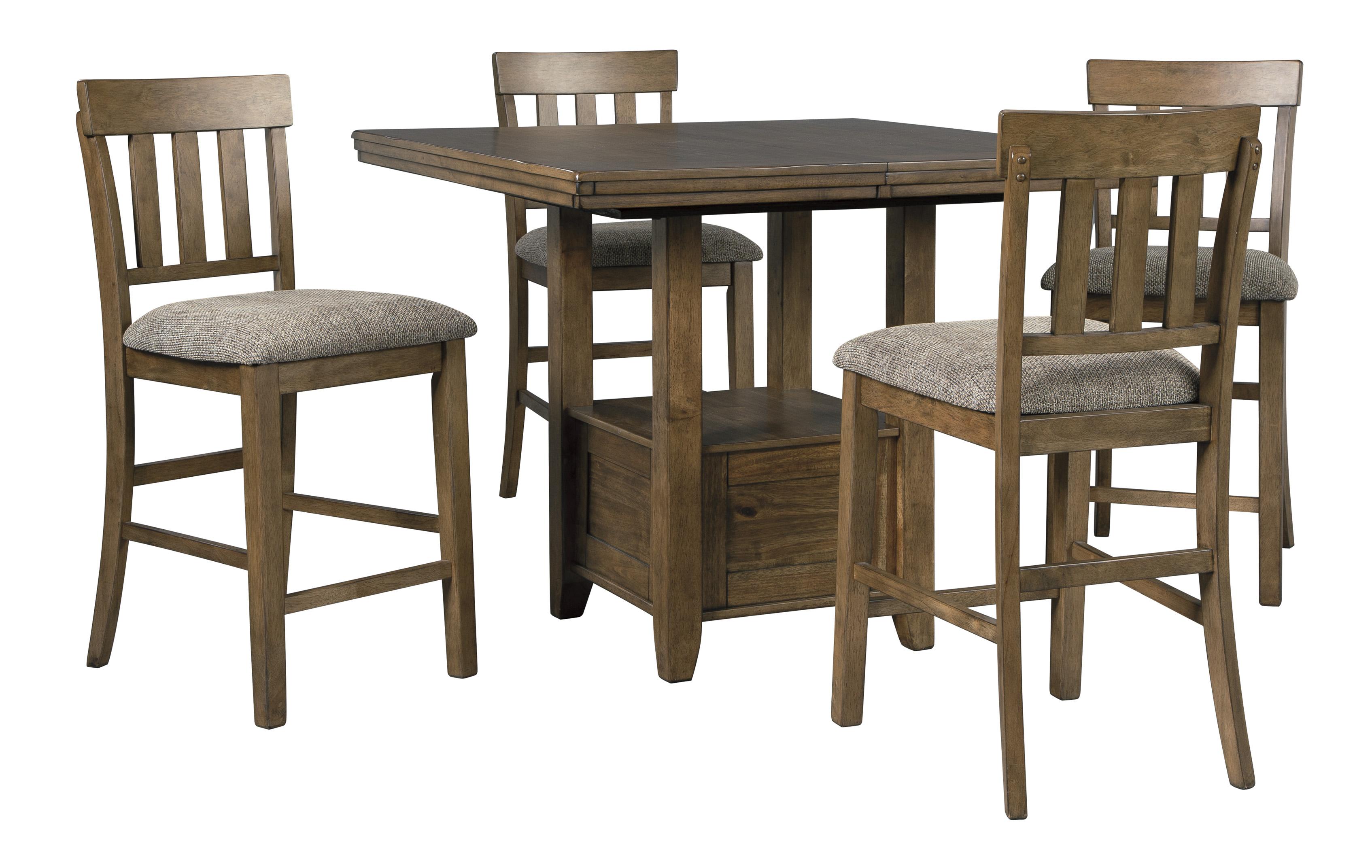 

    
Ashley Flaybern D595 Dining Room Set 5pcs in Brown
