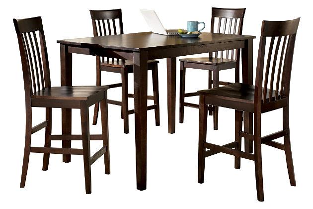 

    
Ashley Hyland D258 Dining Room Set 5pcs in Reddish Brown
