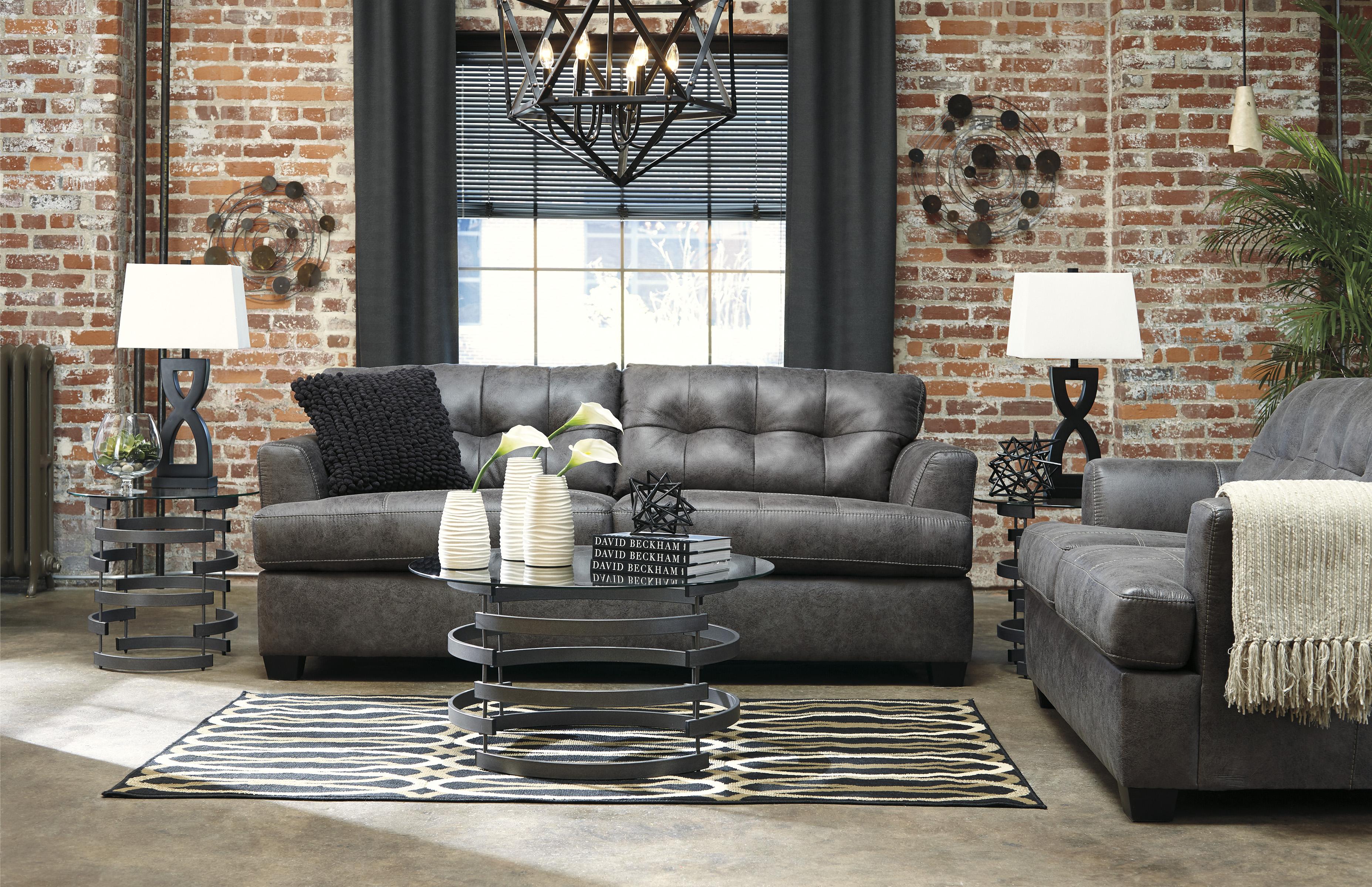 

    
Ashley Inmon 2 Piece Living Room Set in Charcoal
