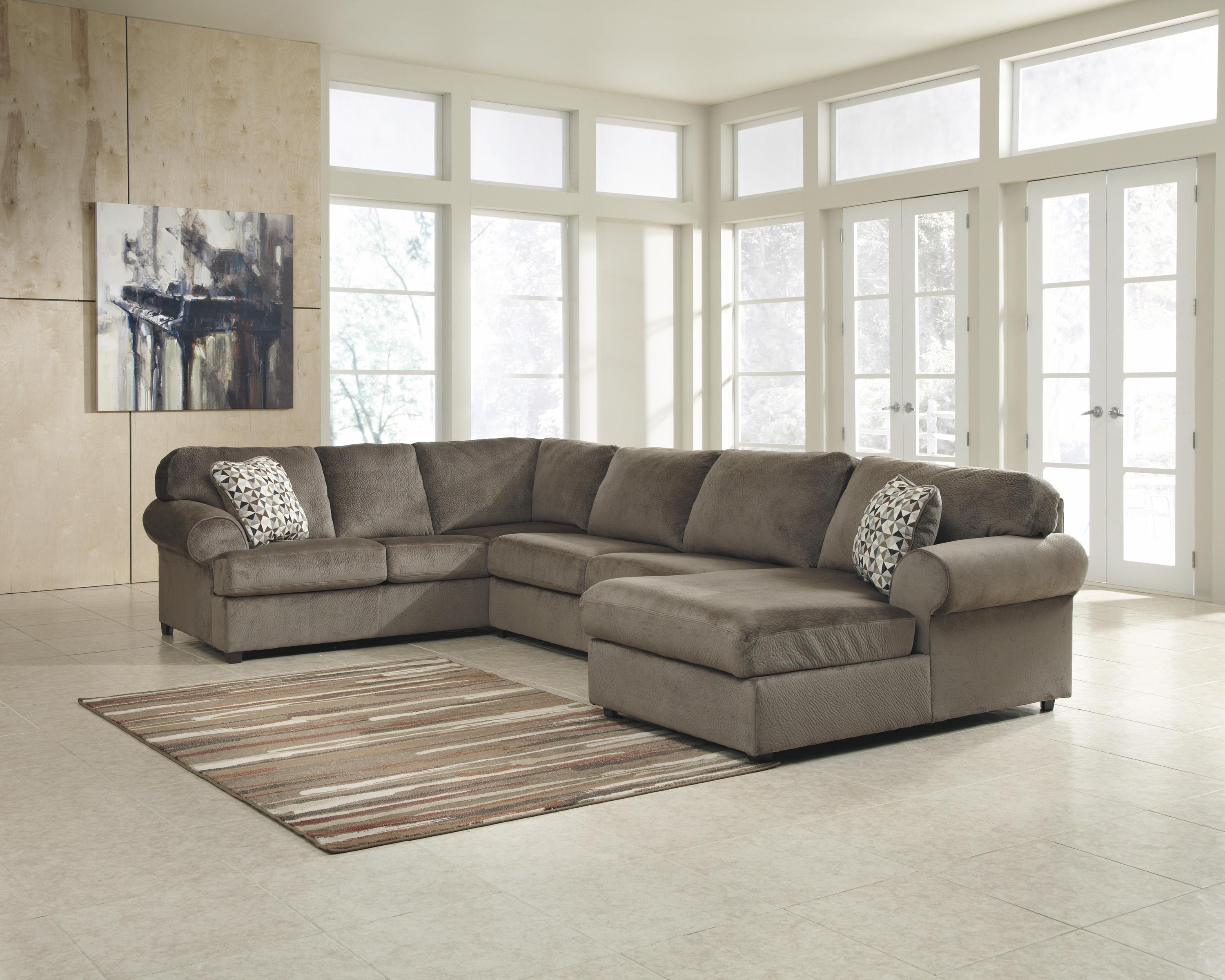 

                    
Buy Living Room Sectional 3pcs in Dune Contemporary Right Facing Ashley Jessa Place
