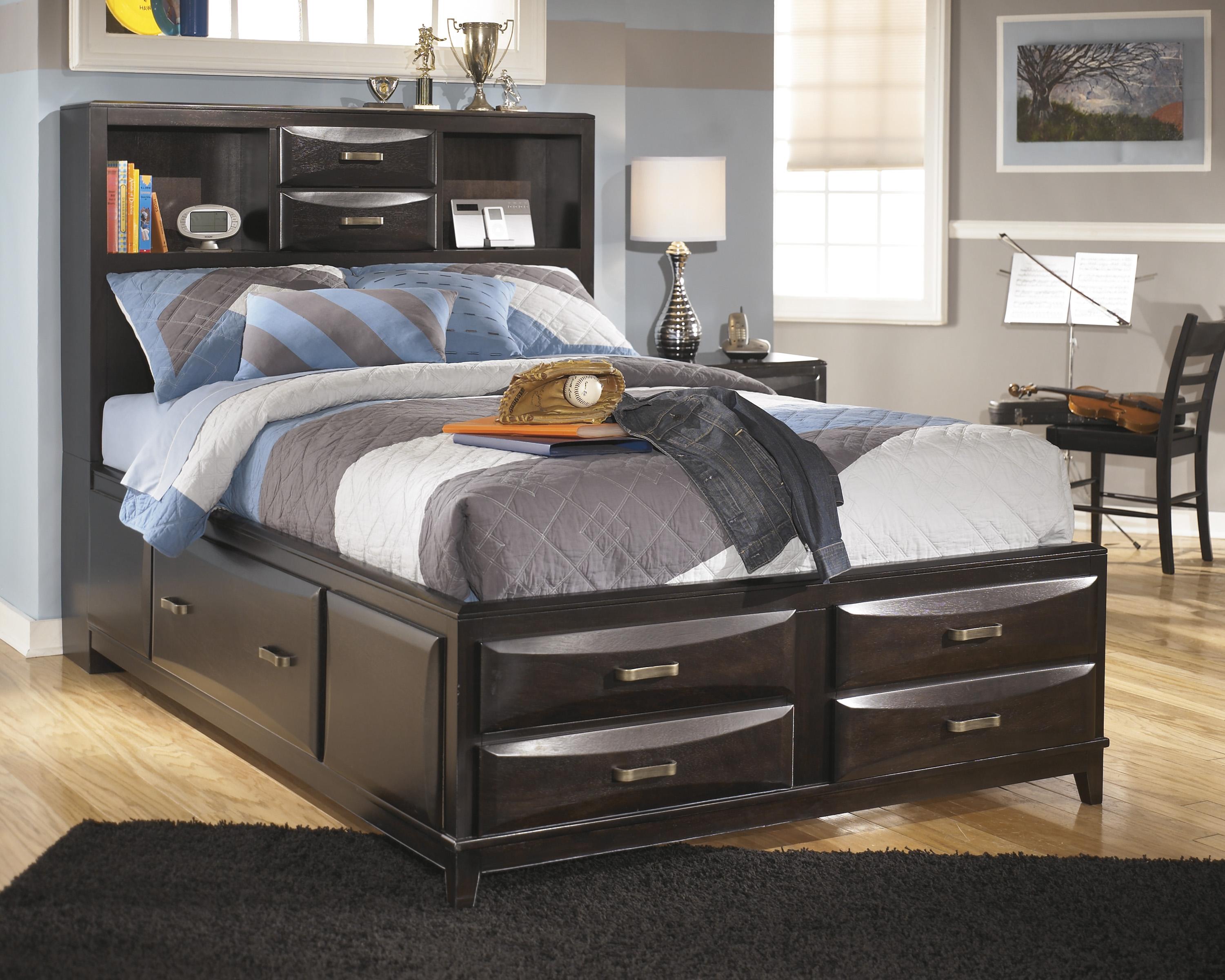 

    
Ashley Kira B473Y Full Size Storage Bed in Black
