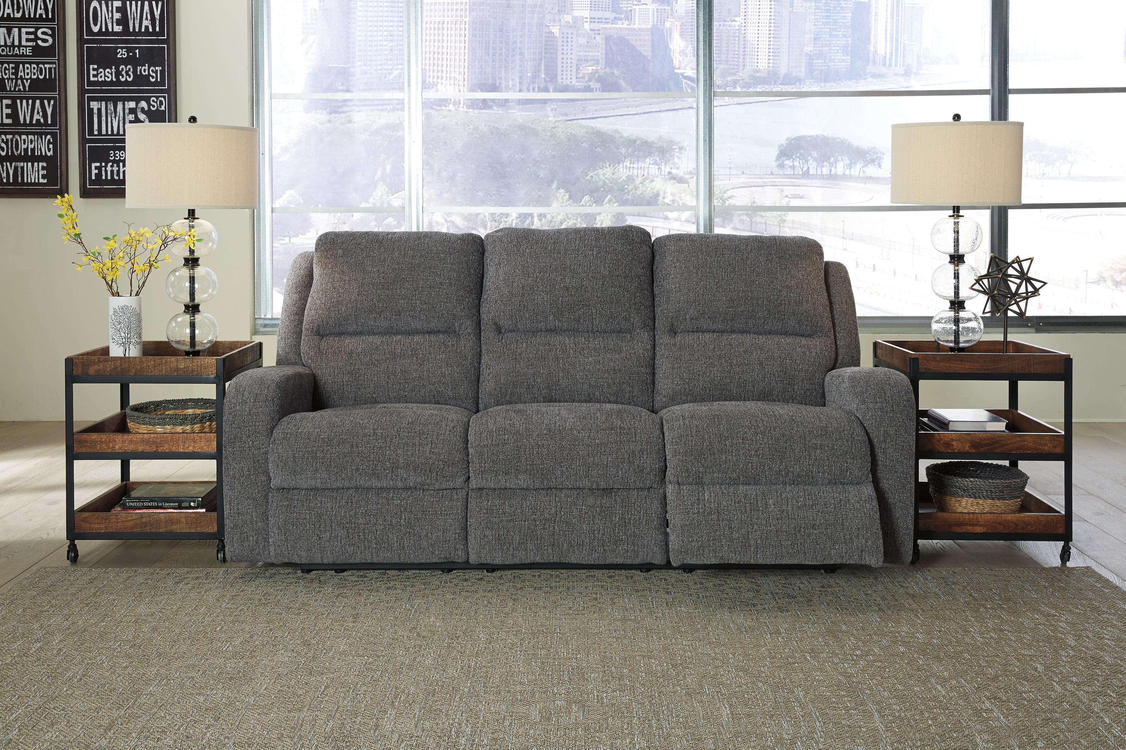 

    
Ashley Furniture Krismen Reclining Living Room Set Charcoal 78102-15-18-Sofa set-2
