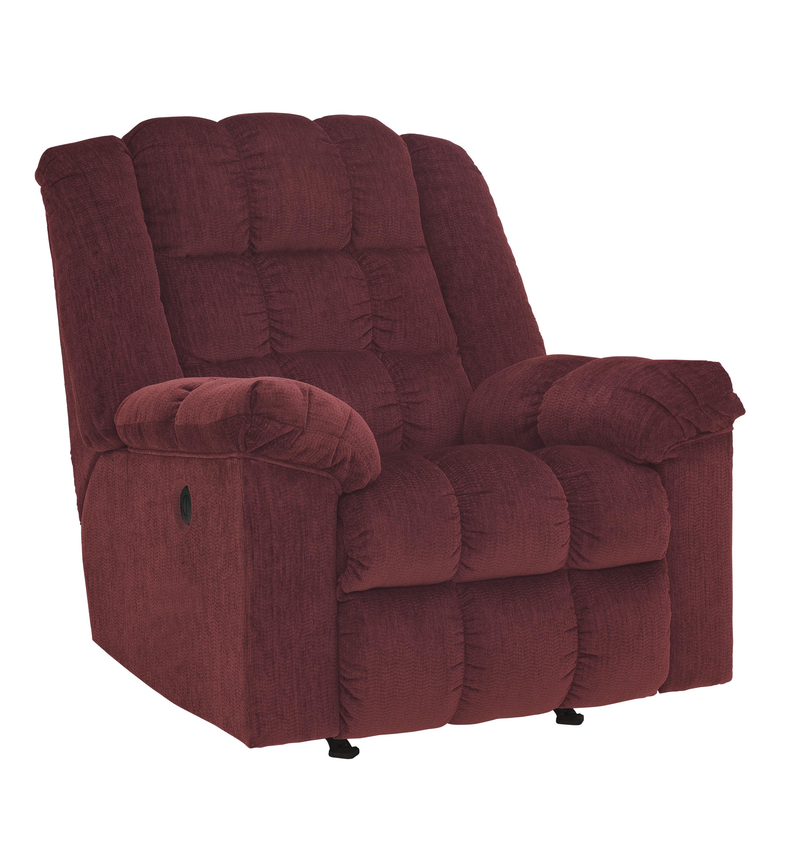 

    
Ashley Furniture Ludden Rocker Reclining Chair Burgundy 8110698
