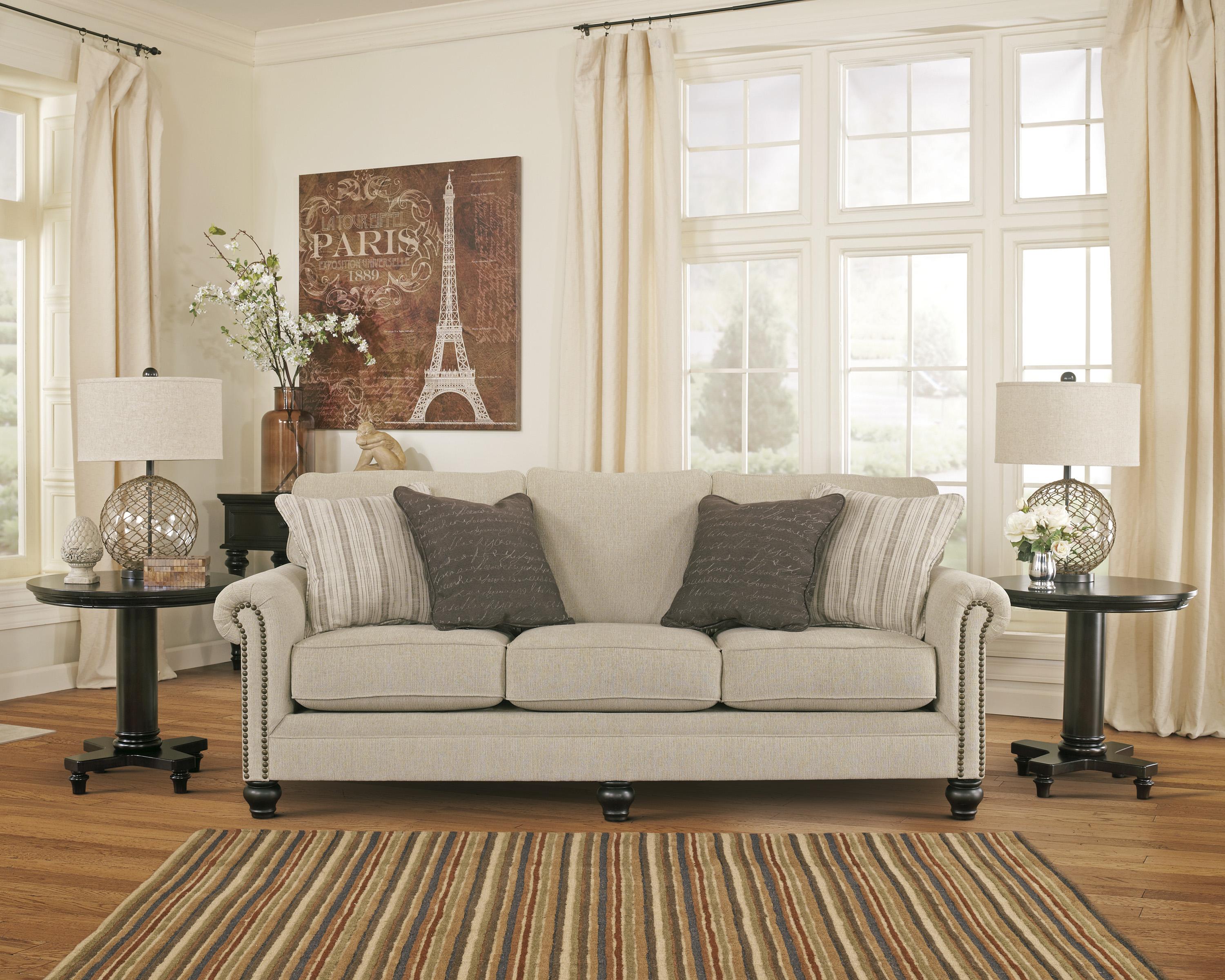 

    
Ashley Milari Casual Linen upholstery Living Room Set w/Ottoman 4Pcs
