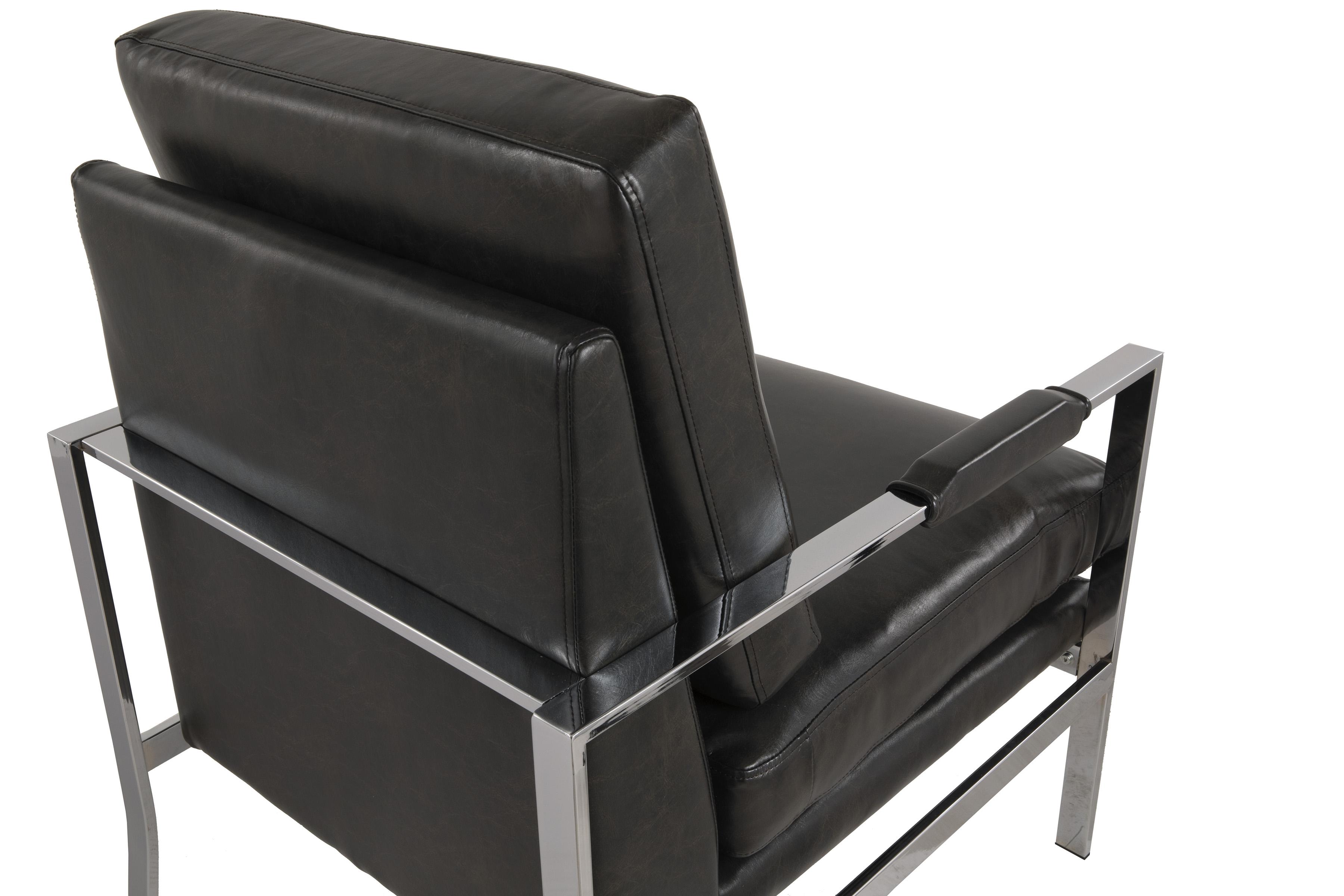 

                    
Buy Ashley Network A3000028 Accent Chair in Black Faux Leather
