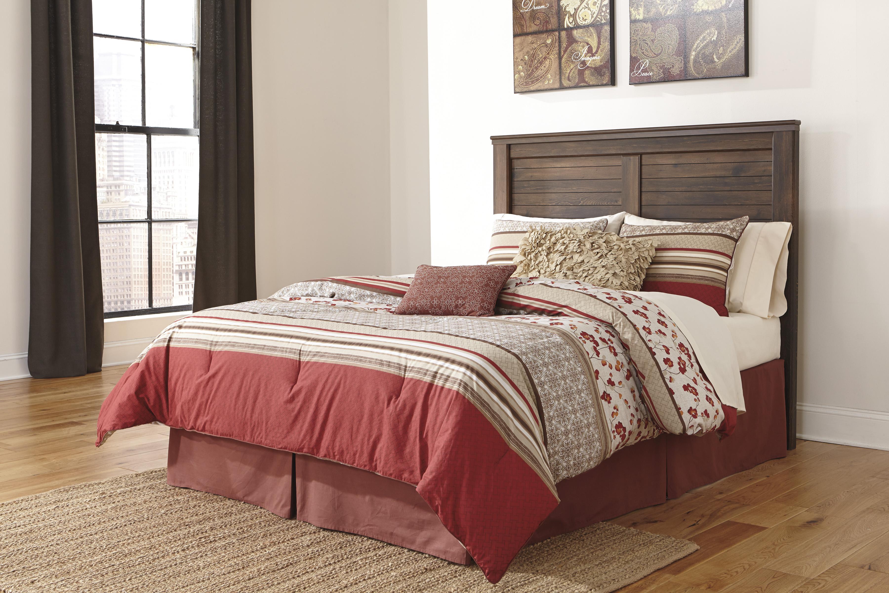 Ashley Quinden B246 Queen Size Panel Bedroom Set 5pcs In Dark Brown Buy Online On Ny Furniture
