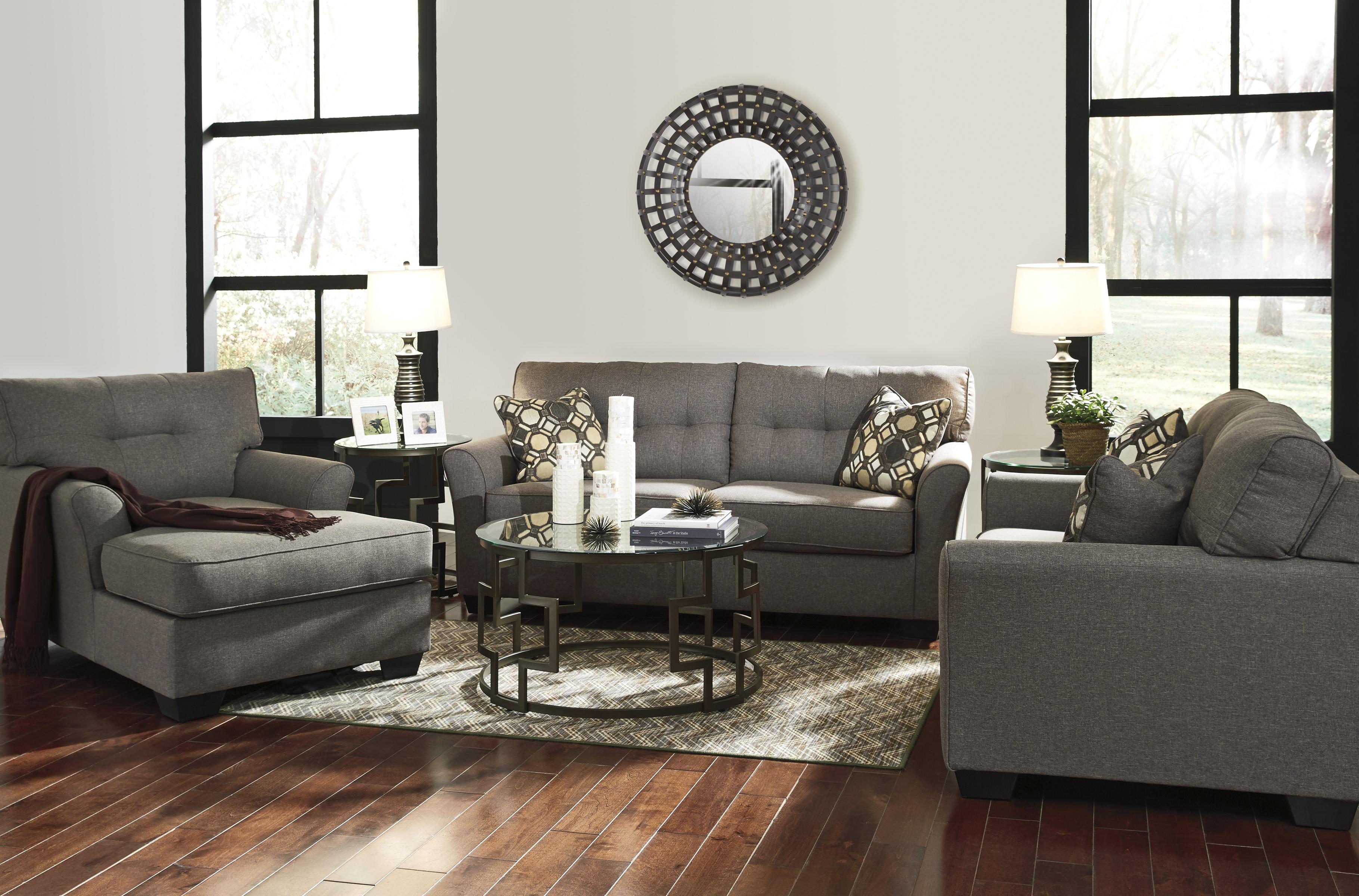 

    
Ashley Tibbee Living Room Set 2pcs in Slate Upholstery Fabric Contemporary Style
