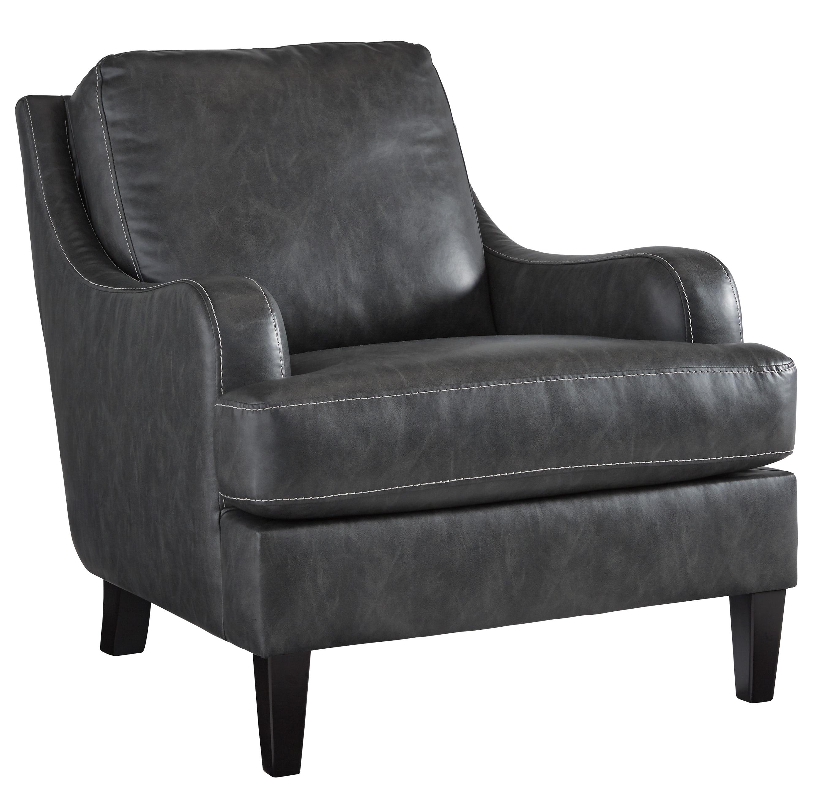 

    
Accent Chair in Dark Gray Faux Leather Casual Ashley Tirolo
