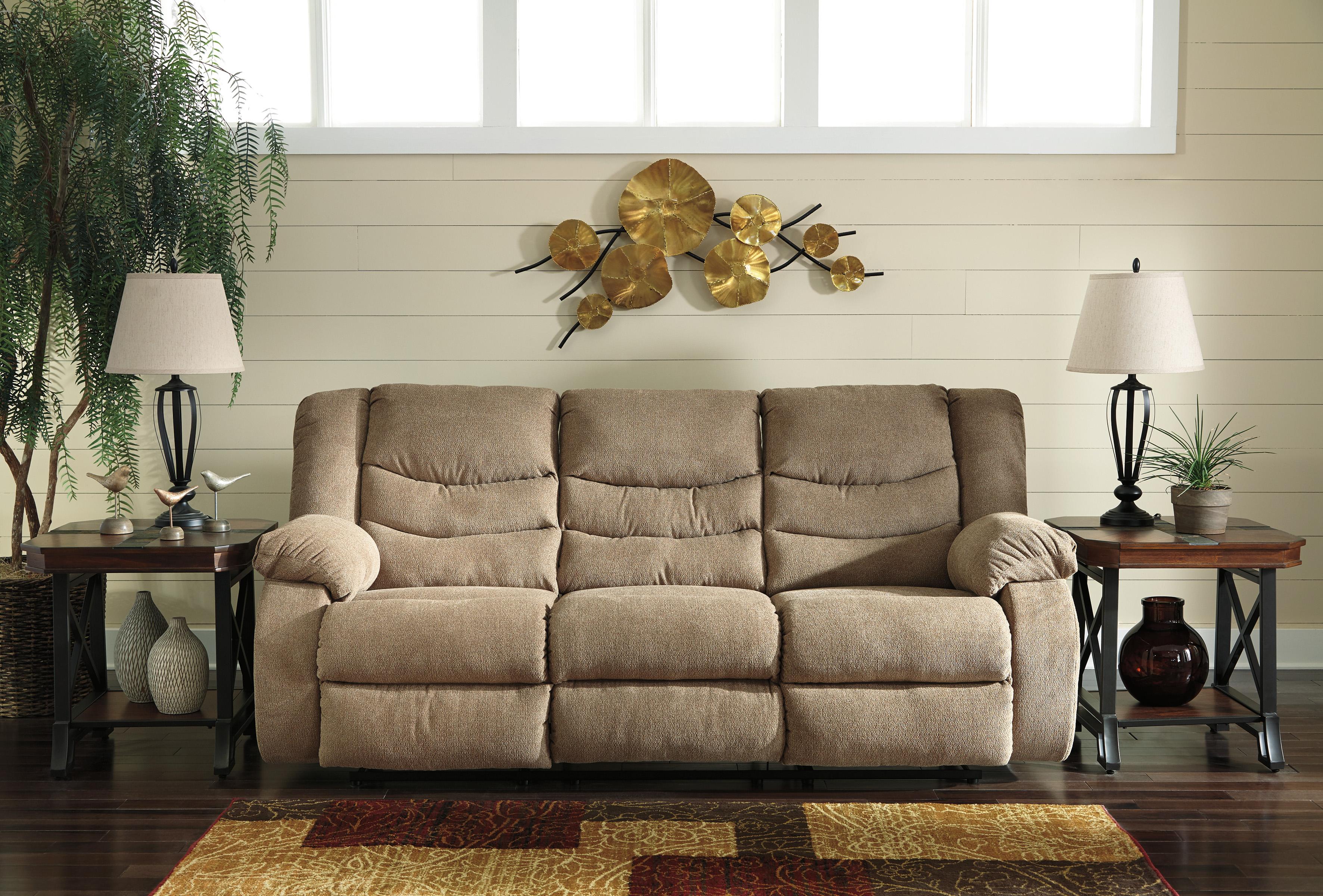 

                    
Ashley Furniture Tulen Reclining Living Room Set Mocha Fabric Purchase 

