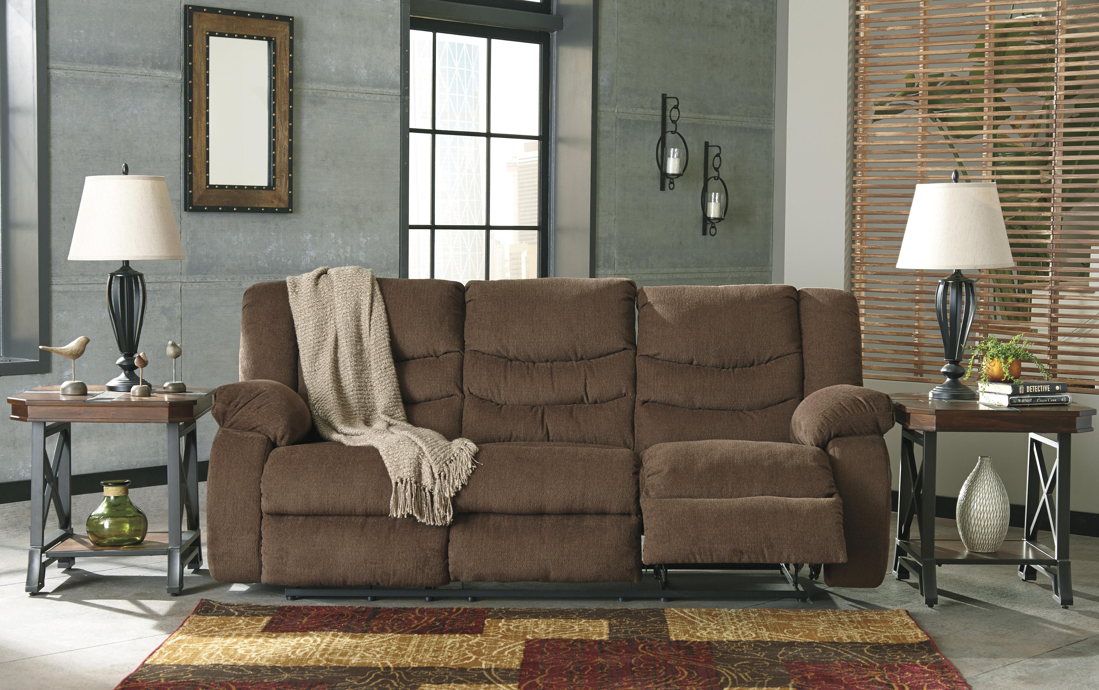 

    
Ashley Furniture Tulen Reclining Living Room Set Chocolate 98605-88-86-Sofa set-2
