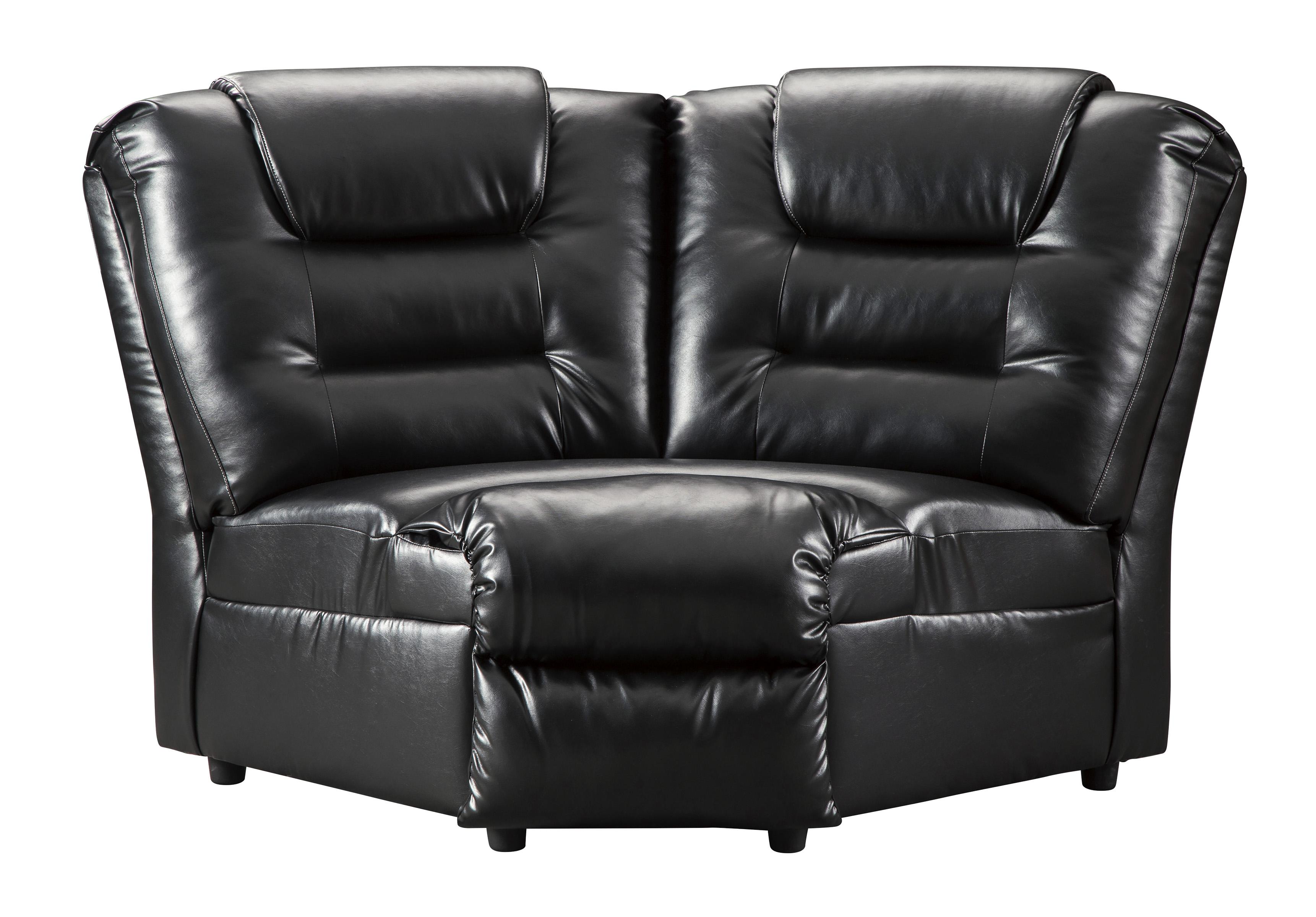 

    
 Order  Reclining Sofa Set 4Pcs Black Faux Leather Contemporary Ashley Vacherie
