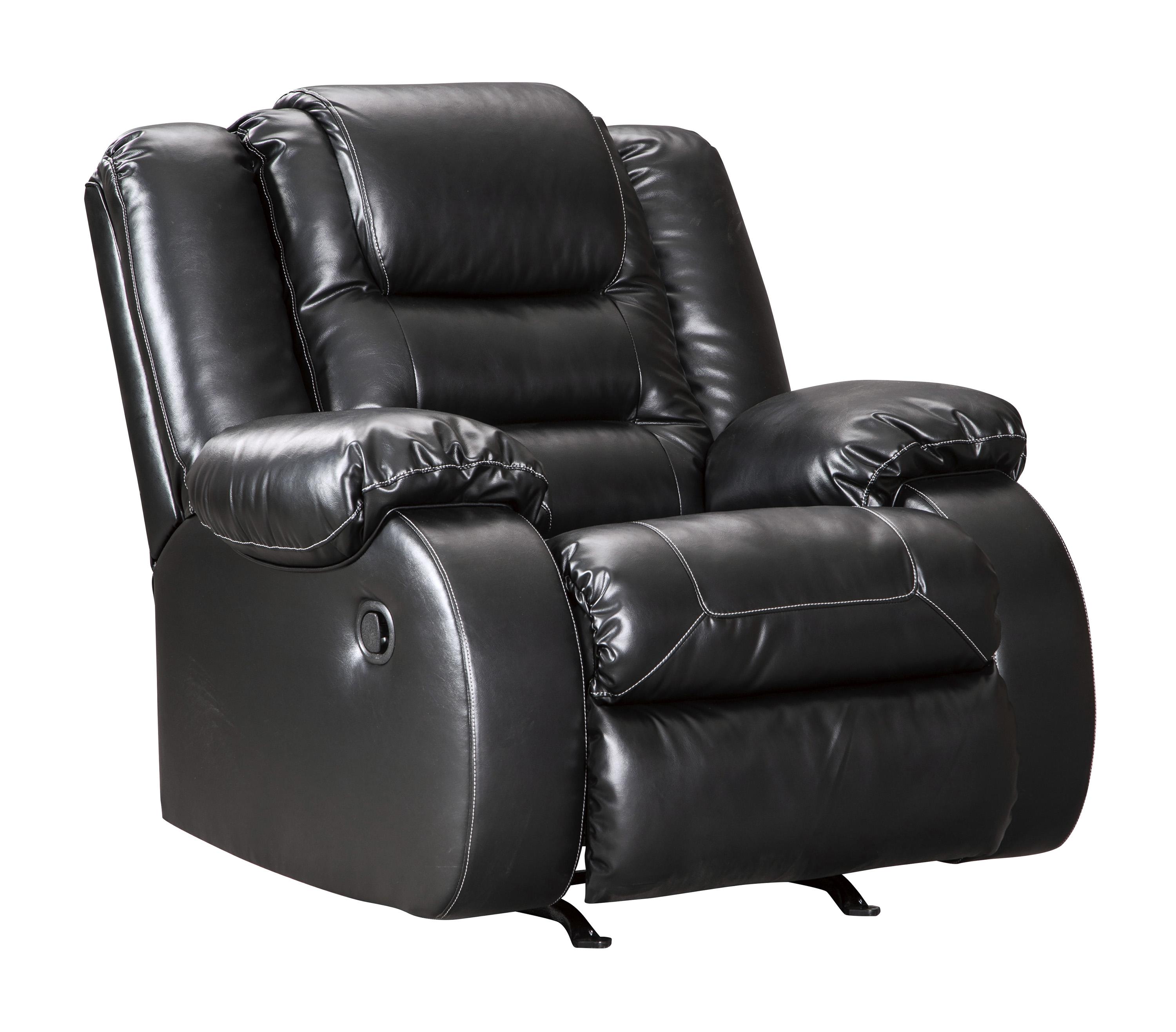 

                    
Buy Reclining Sofa Set 3Pcs w/Rocker Recliner Black Faux Leather Contemporary Ashley Vacherie
