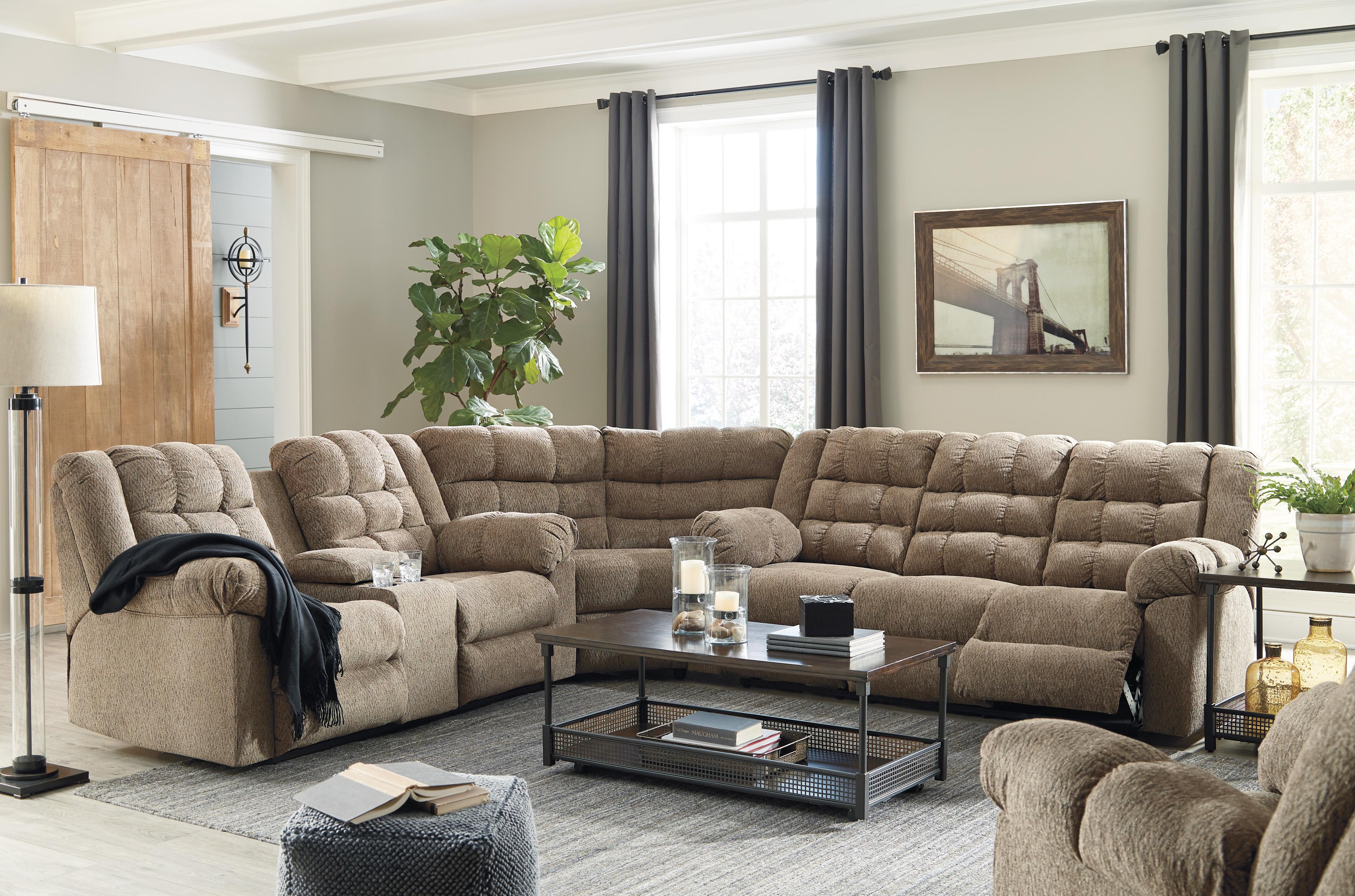 

    
Ashley Workhorse 58401 Sectional Set 4pcs in Cocoa
