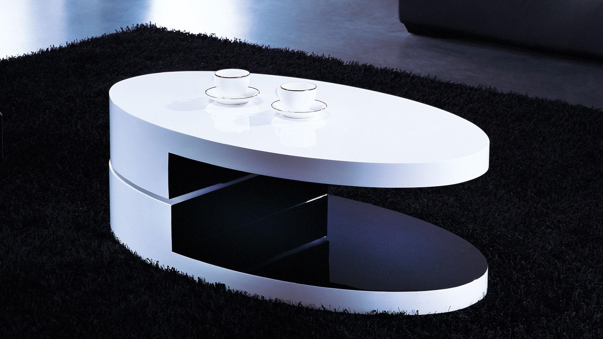 Contemporary Coffee Table 8435OCT skuC0114 in White 