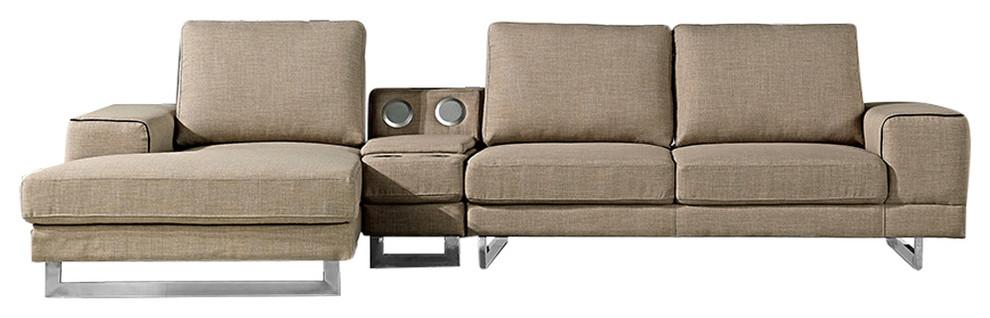 

    
SKUS1374L At Home USA Adele Ultra Modern Beige Fabric Sectional Sofa Contemporary LEFT
