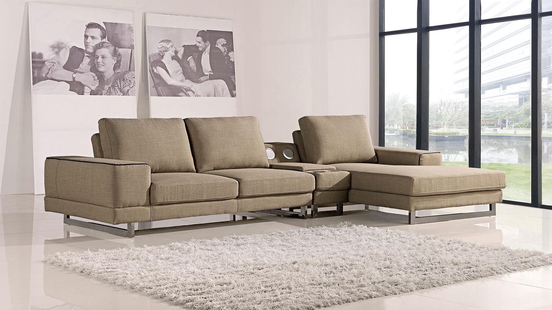 

    
At Home USA Adele Ultra Modern Beige Fabric Sectional Sofa Contemporary RIGHT
