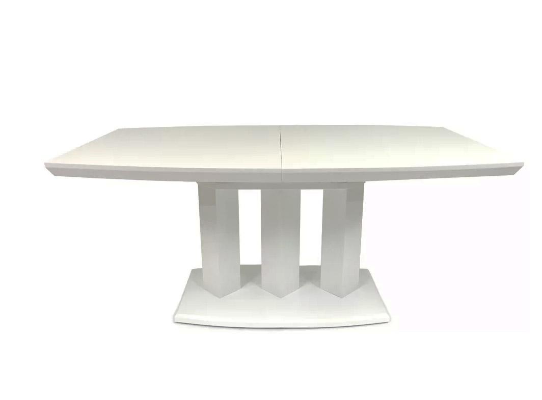 

    
At Home USA Agata White Glossy Luxury Dining Table w/Extension Contemporary
