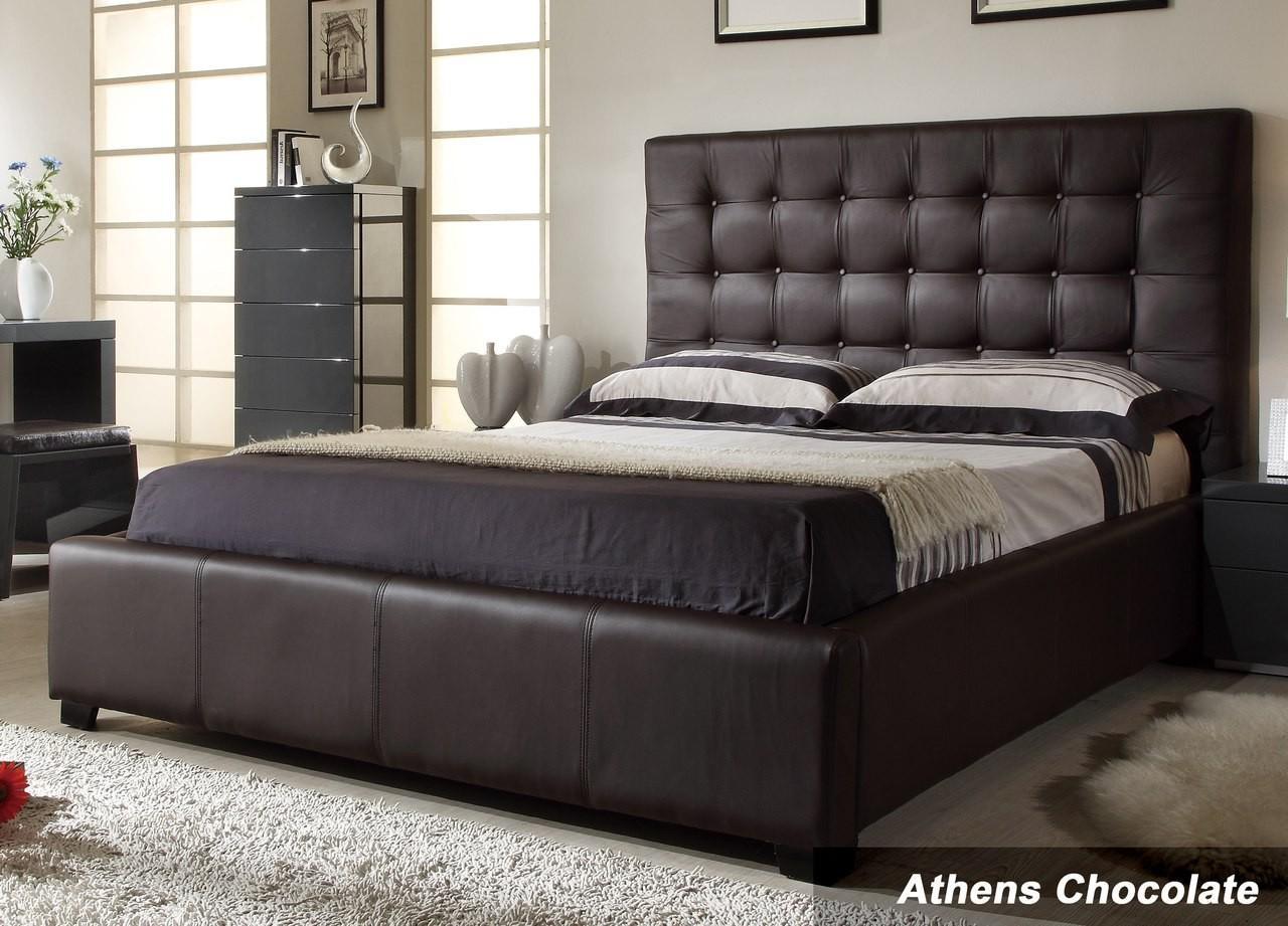

    
At Home USA Athens Tufted Chocolate Full Bedroom Set 2Pcs Contemporary Modern
